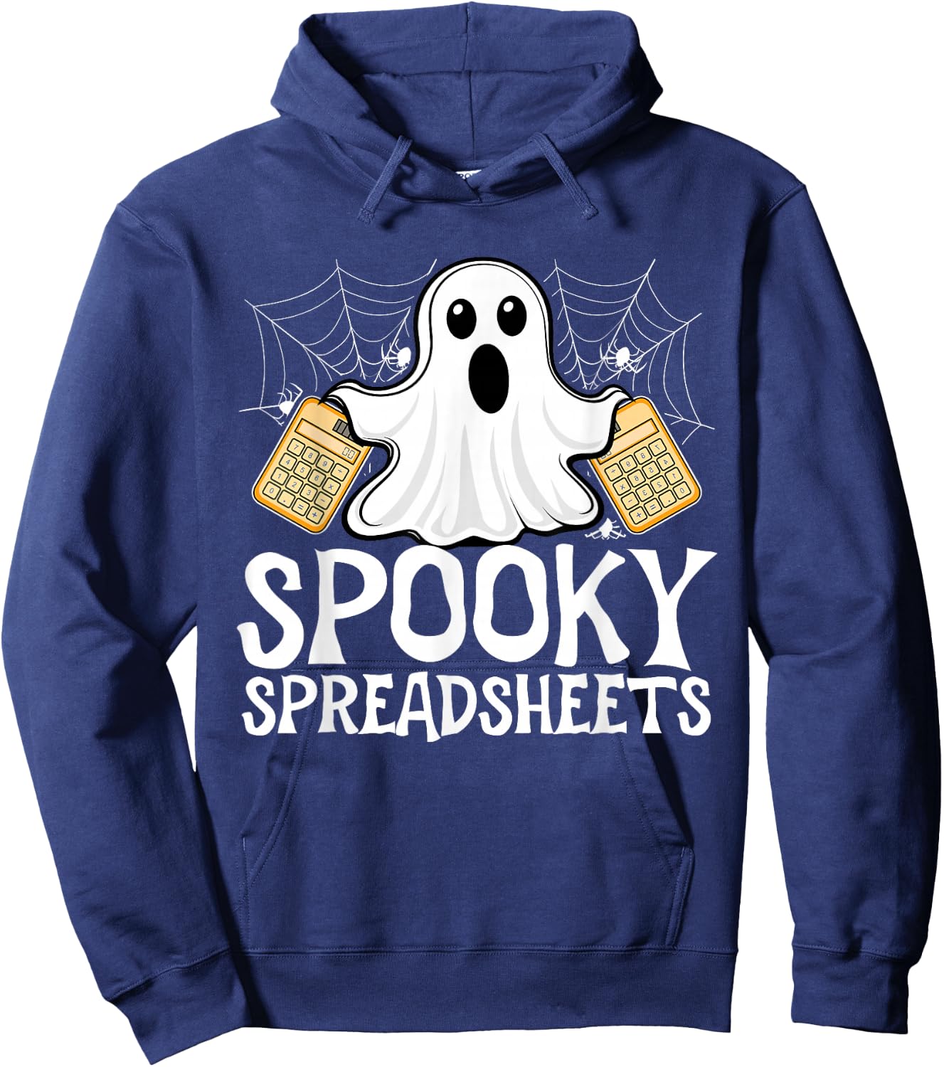 Spooky Accountant Halloween Trick Or Treat Spreadsheet Hoodie - Hoodie | Navy