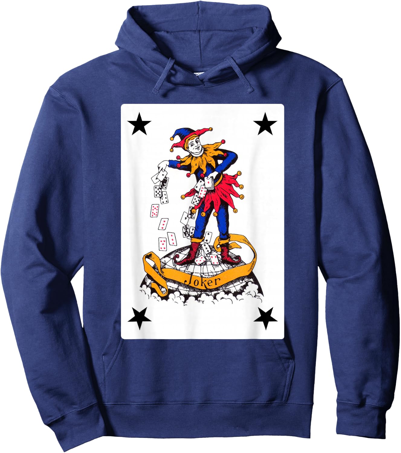 Vintage Joker Playing Card Retro Clown Group Costume Hoodie - Hoodie | Navy