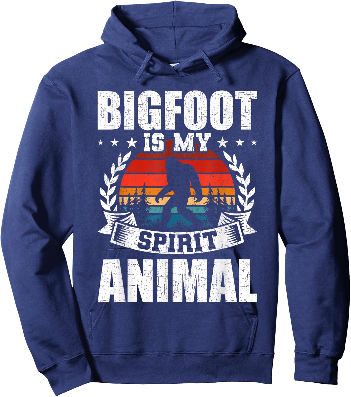 Bigfoot is My Spirit Animal lover Hoodie - Hoodie | Navy