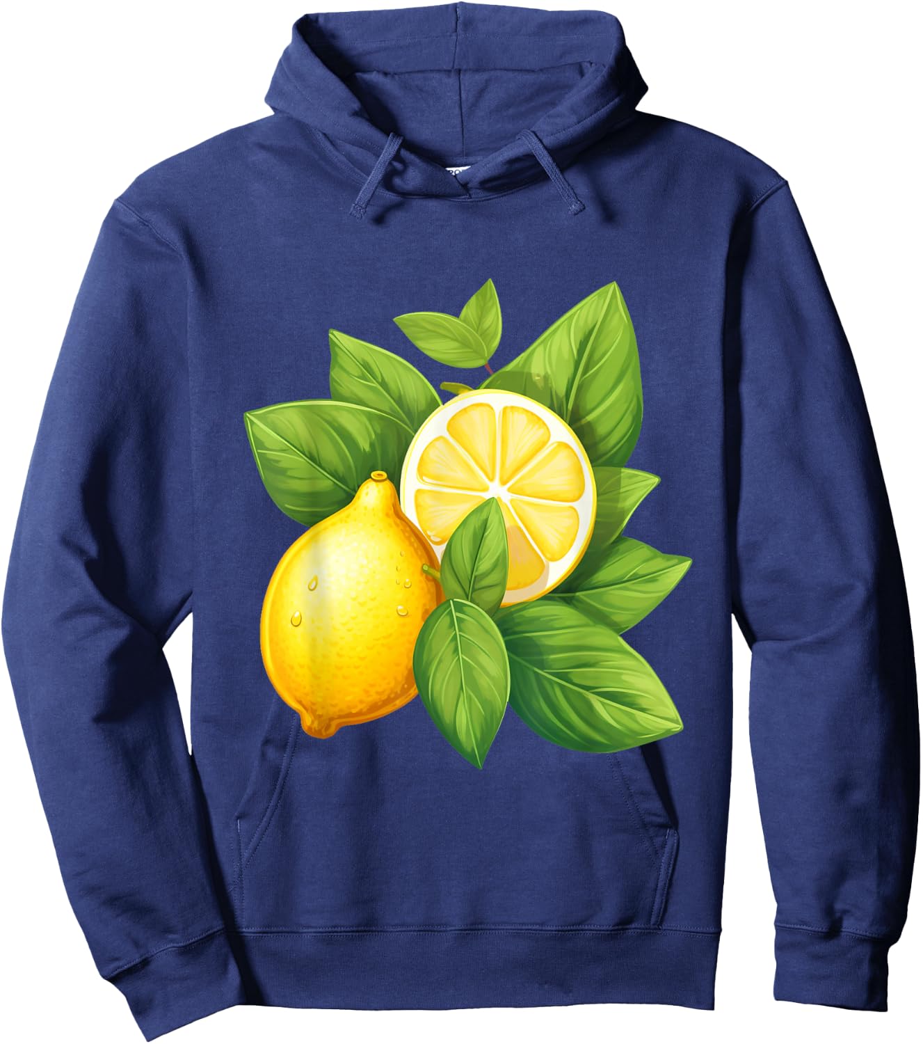Lemon Citrus Fruit Cute Graphic T- , Women, and Kids Hoodie - Hoodie | Navy