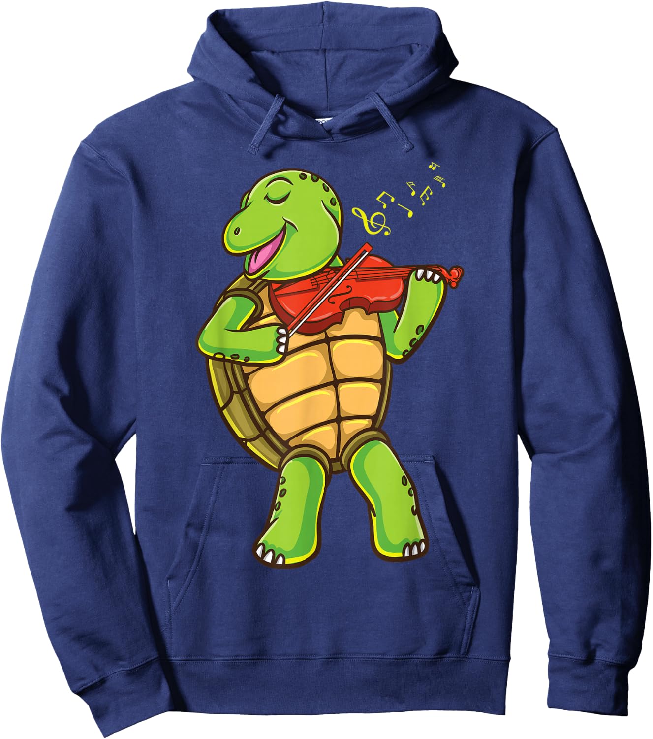 Turtle Playing Violin Hoodie - Hoodie | Navy