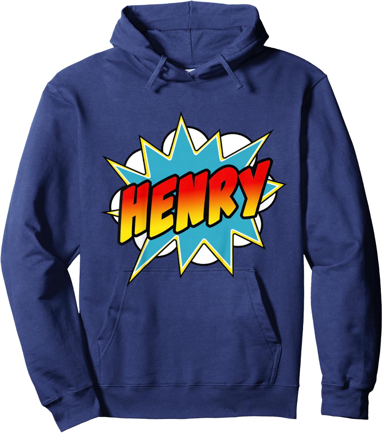 Boys Henry Comic Book Superhero Name Hoodie - Hoodie | Navy