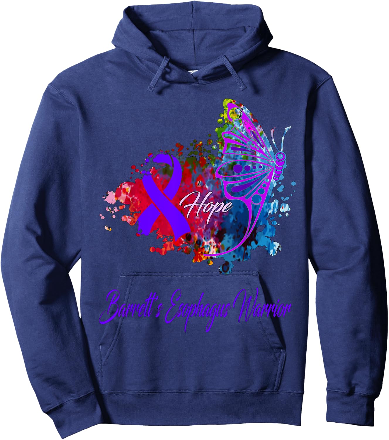 Barrett's Esophagus Awareness Hoodie - Hoodie | Navy