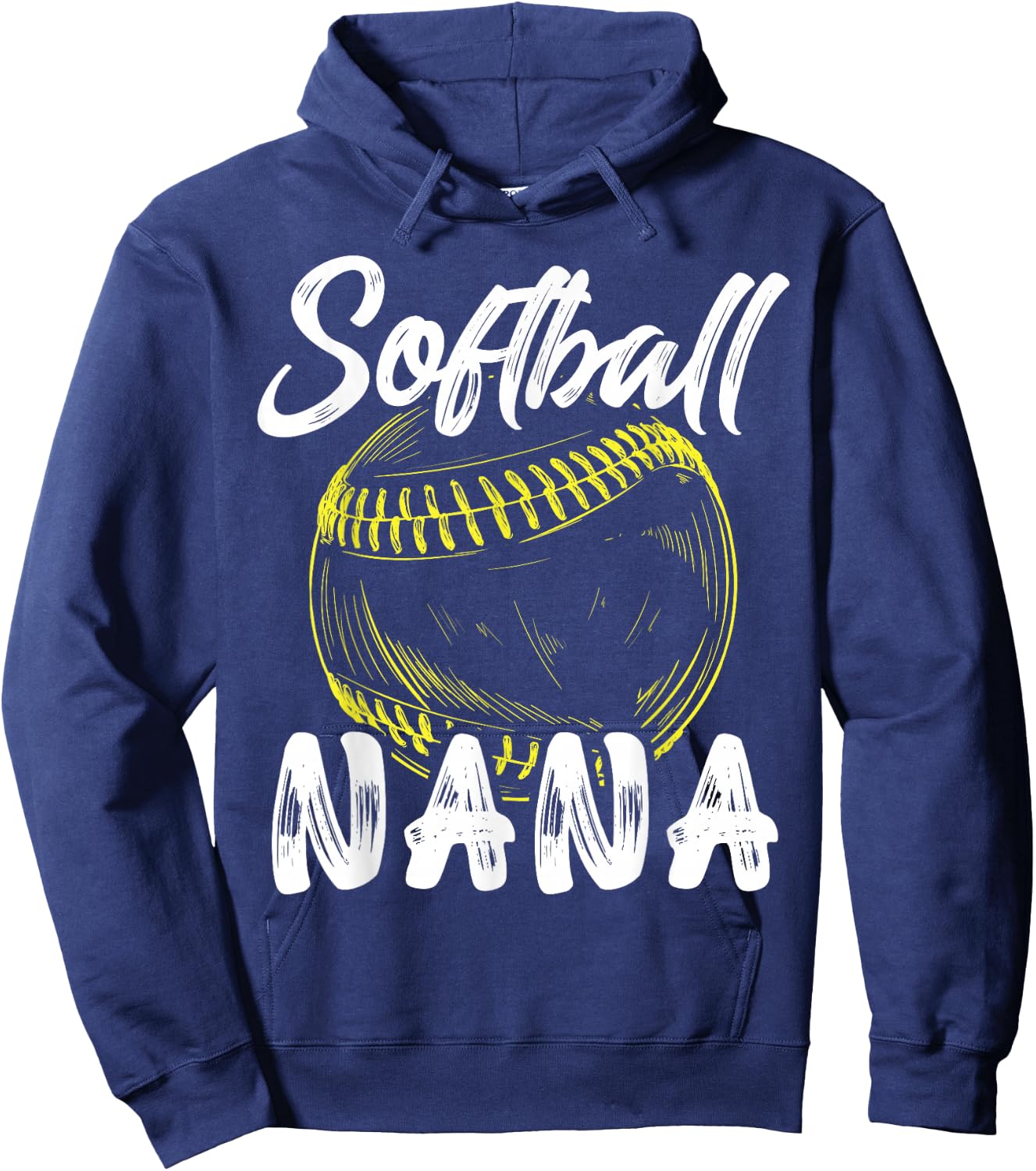 Softball Nana Family Matching Players Mothers Day Hoodie - Hoodie | Navy