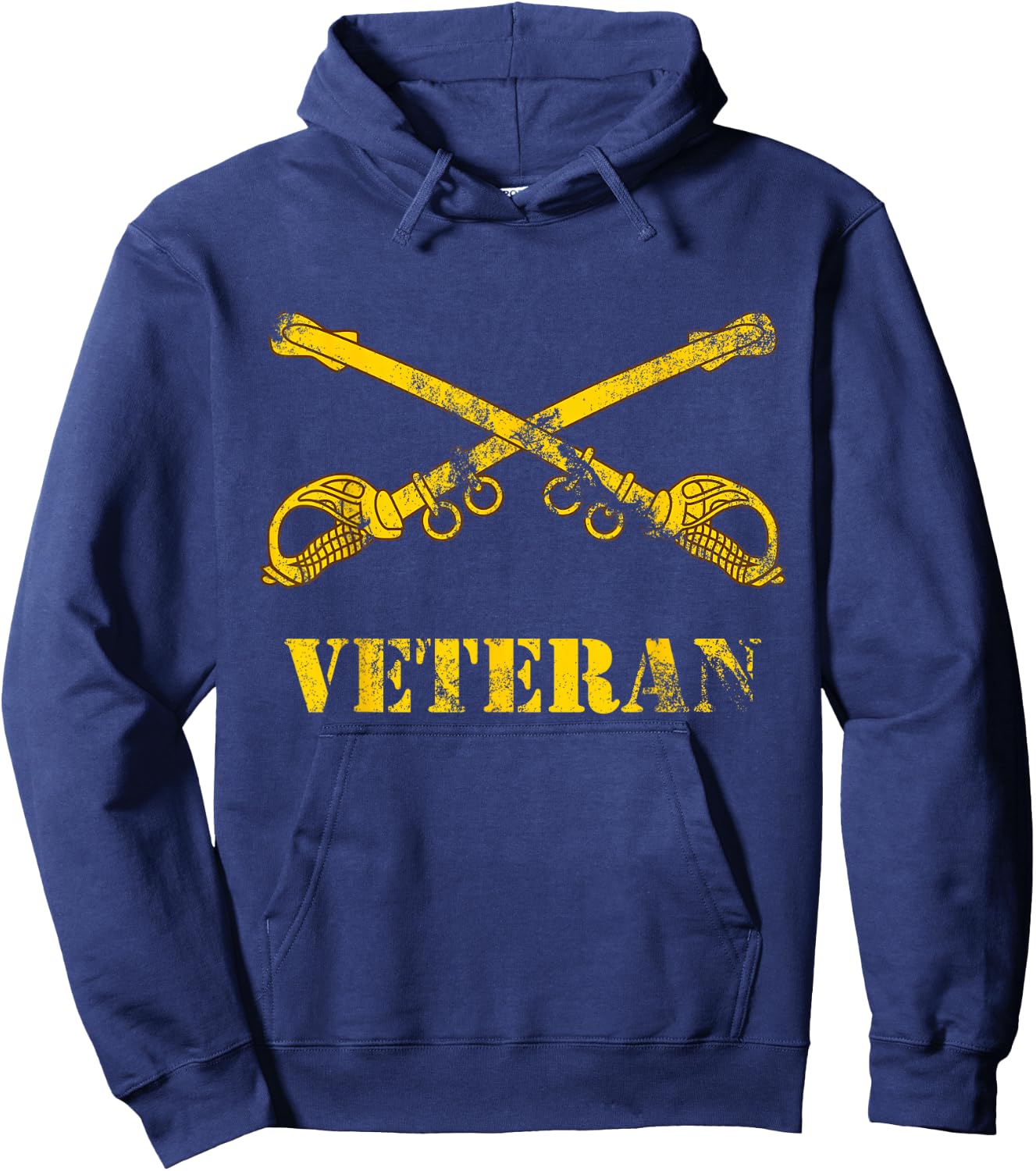 US Army Cavalry Veteran - CAV Scout 19Delta - 19D Vintage Hoodie - Hoodie | Navy