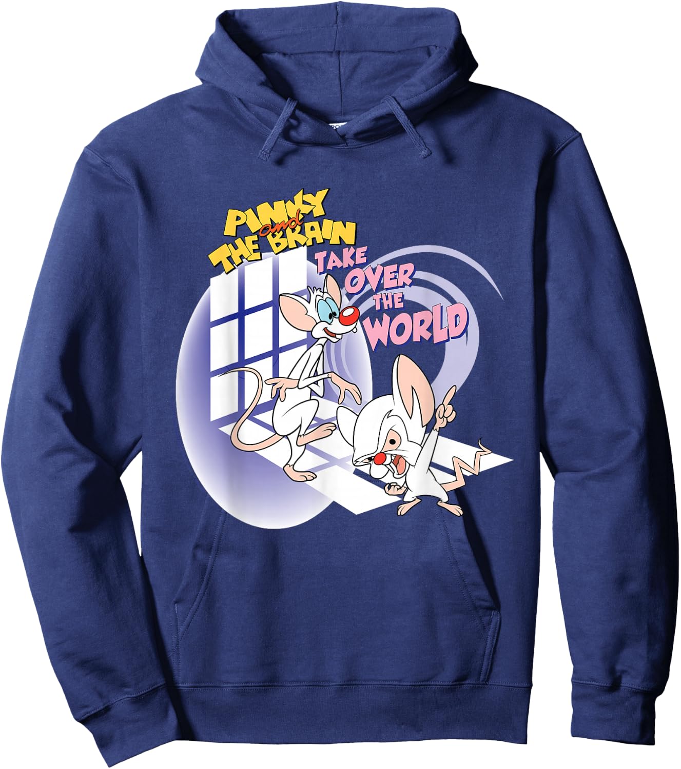 Animaniacs Pinky and The Brain Take Over The World Hoodie - Hoodie | Navy
