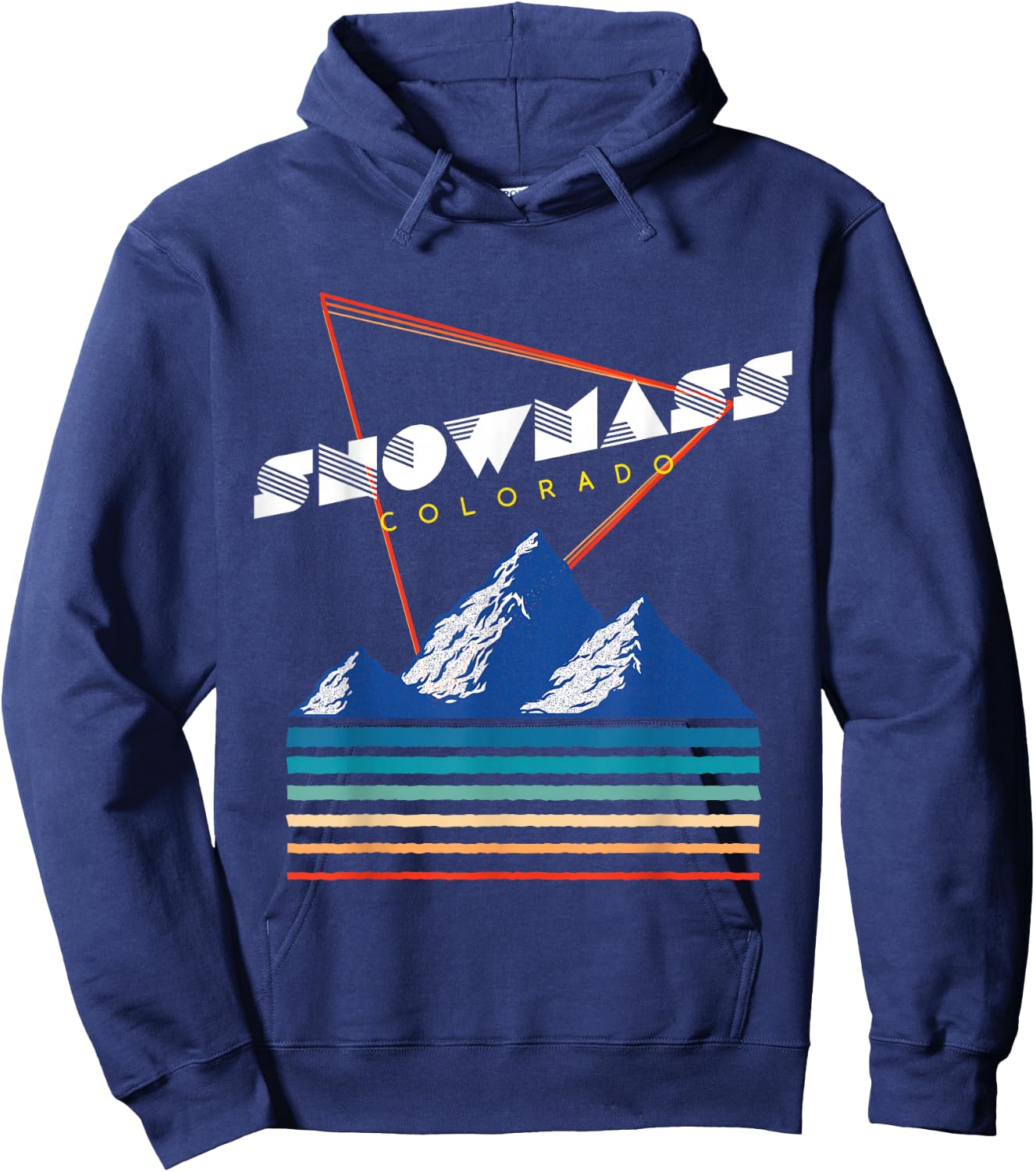 Snowmass Colorado - USA Ski Resort 1980s Retro Shirt Hoodie - Hoodie | Navy
