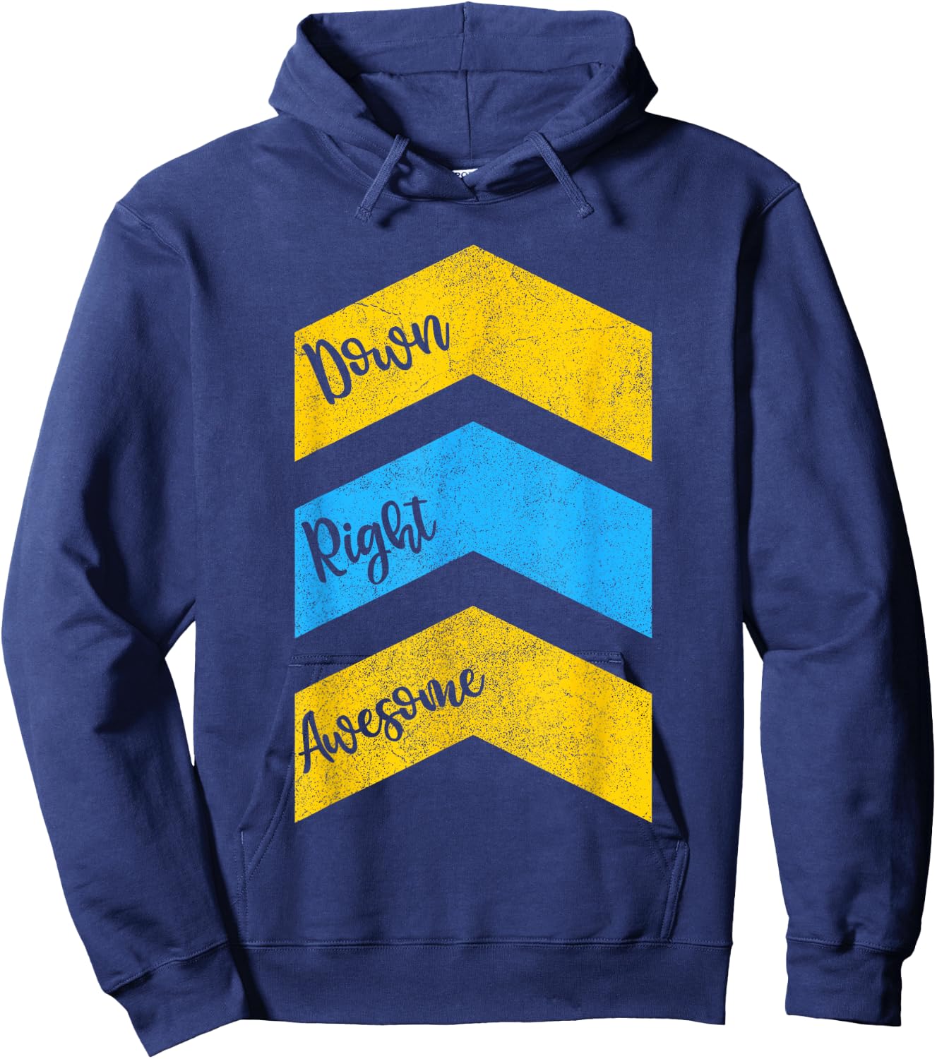 Down Right Awesome Kid Shirt, World Down Syndrome Awareness Hoodie - Hoodie | Navy