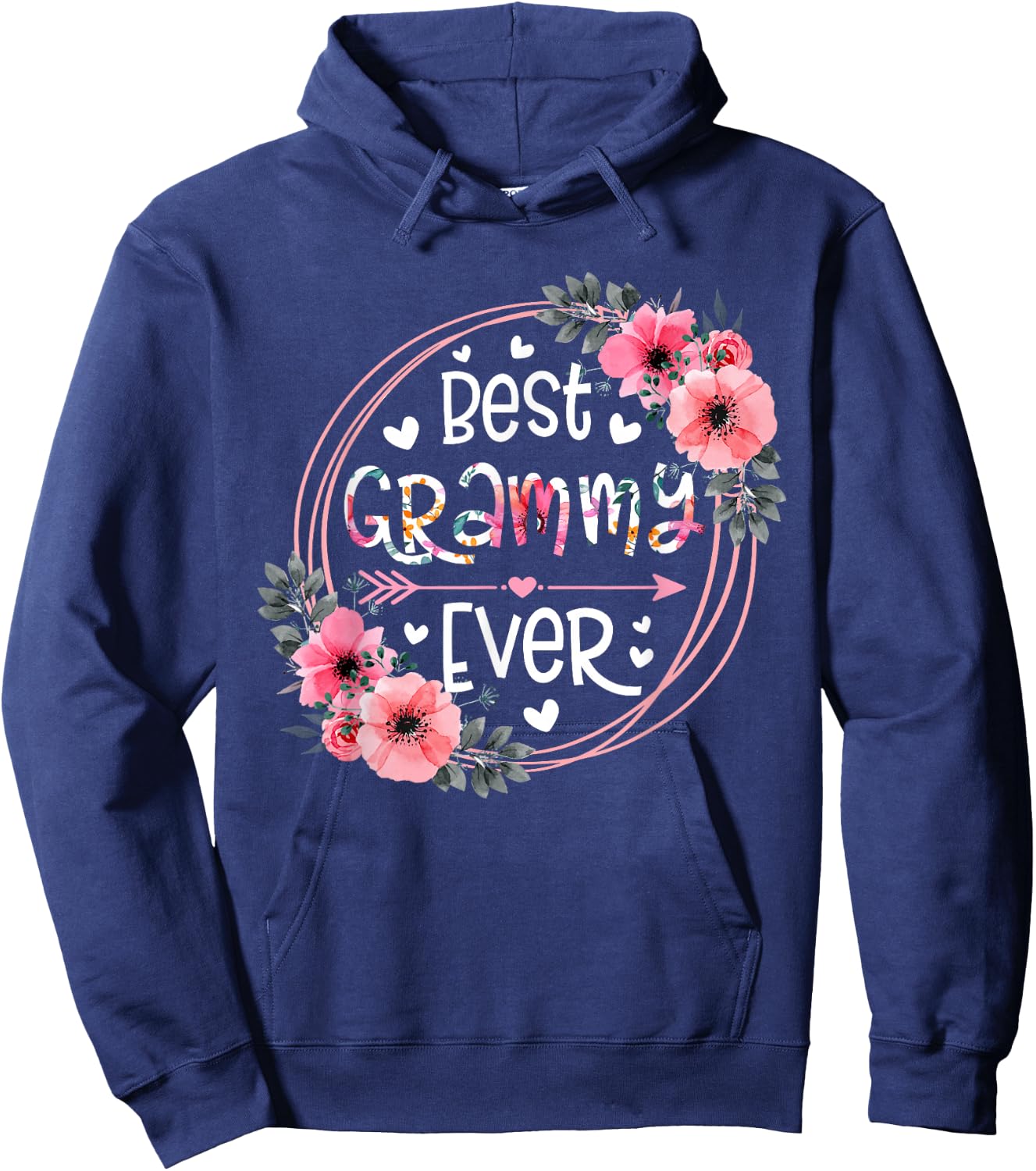 Women Best Grammy Ever Announcement Mothers Day Grandparents Hoodie - Hoodie | Navy