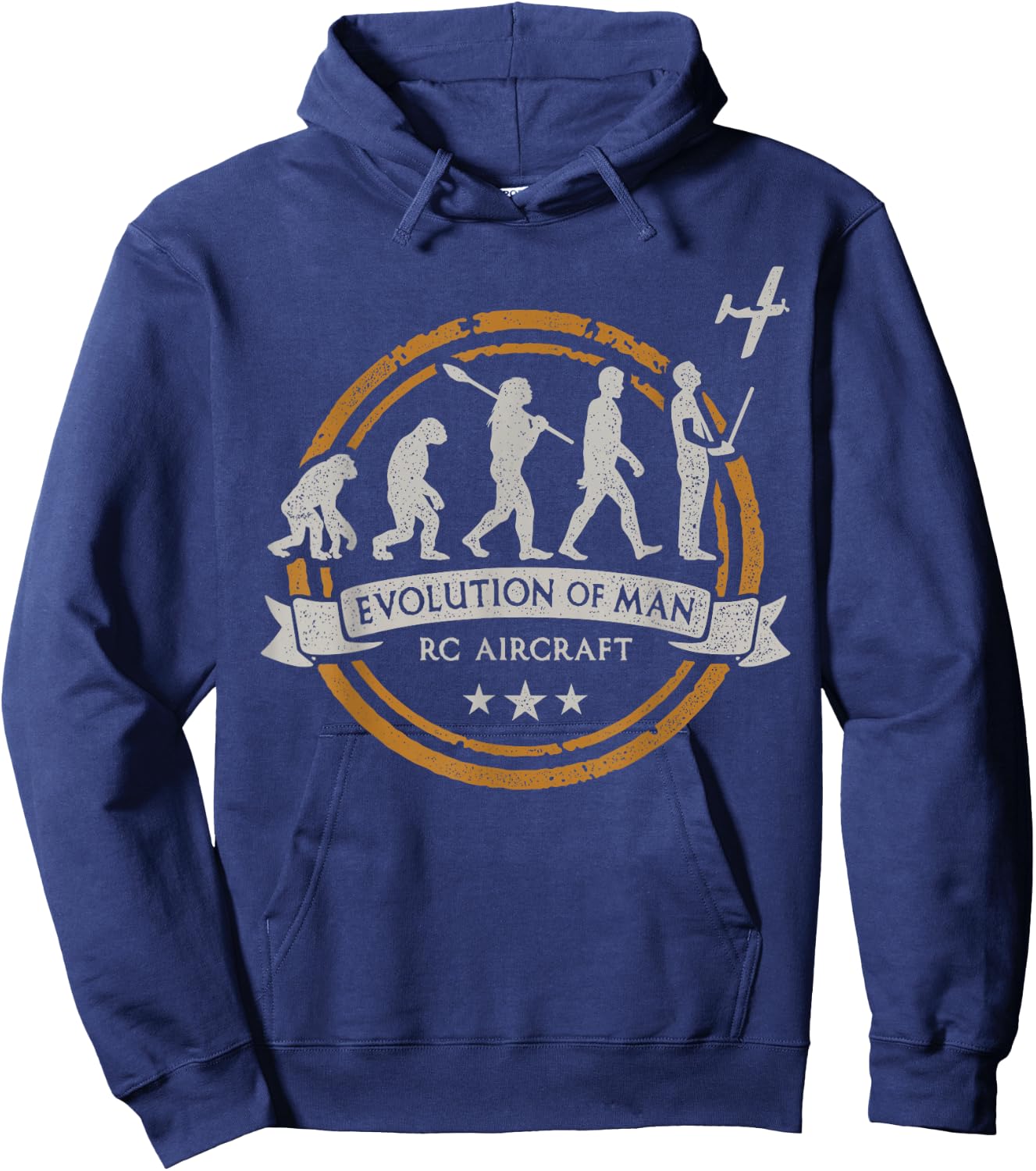 RC Aircraft Evolution of Man Airplane Funny Gift Hoodie - Hoodie | Navy
