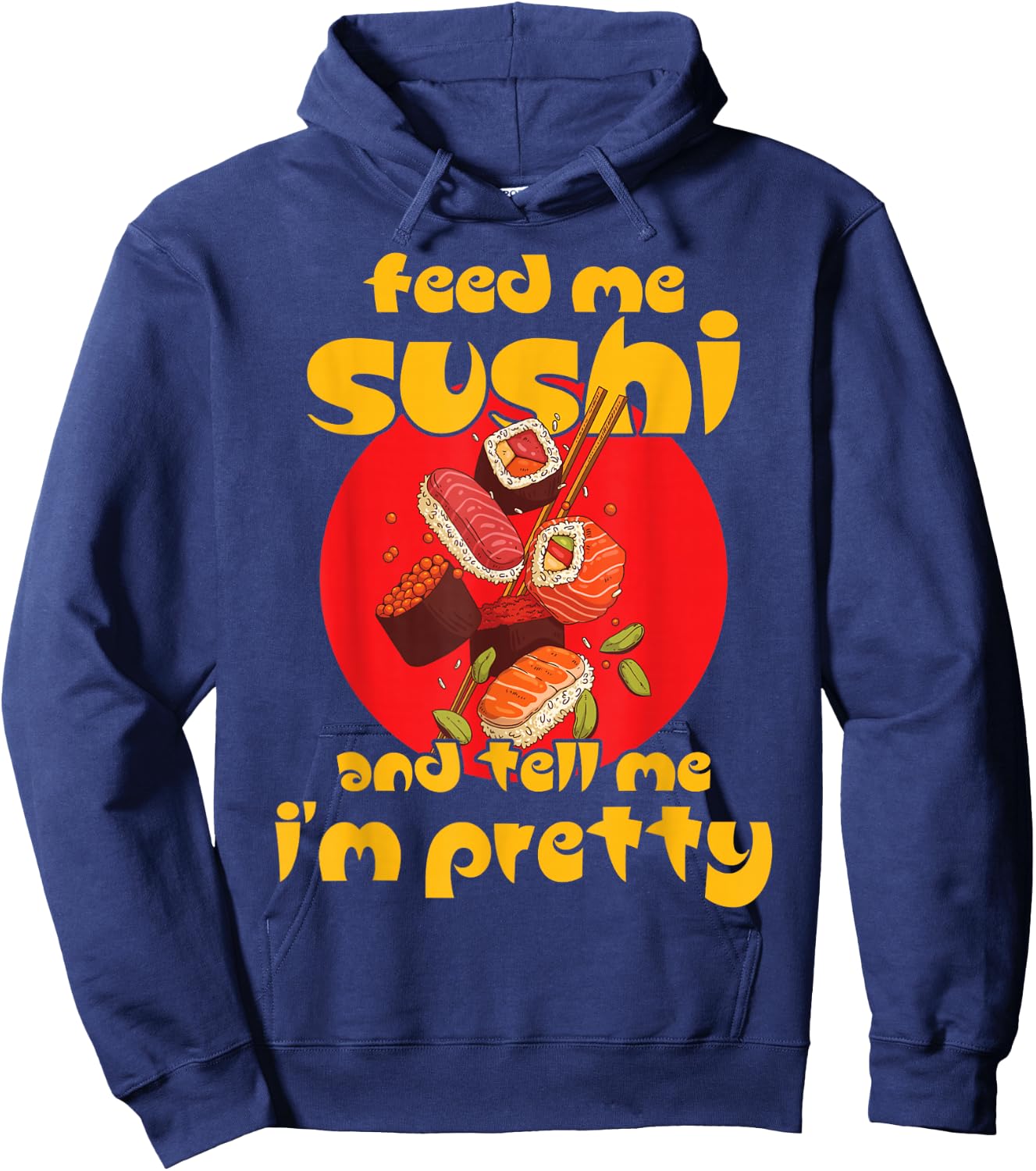 Japan sushibar diner wasabi temaki sushiman daikon Hoodie - Hoodie | Navy