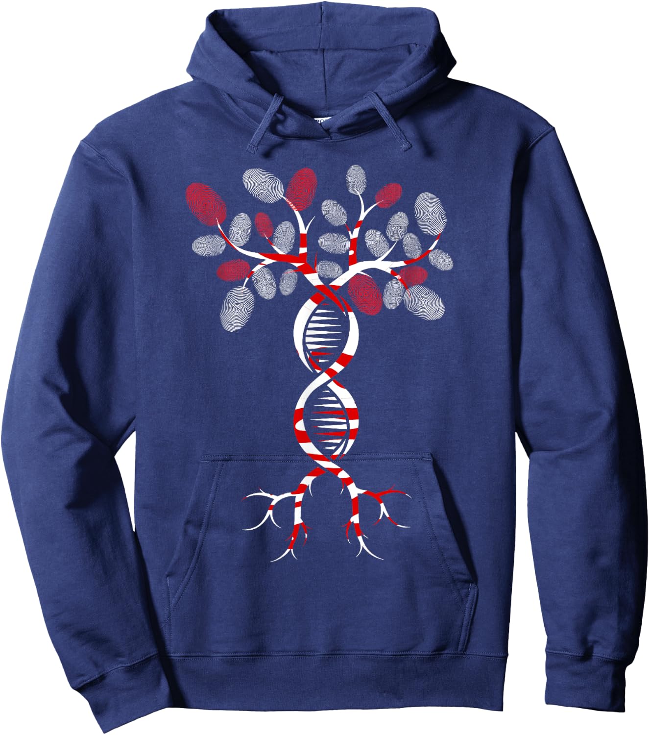 Forensic scientist DNA Tree Fingerprint criminologist Hoodie - Hoodie | Navy