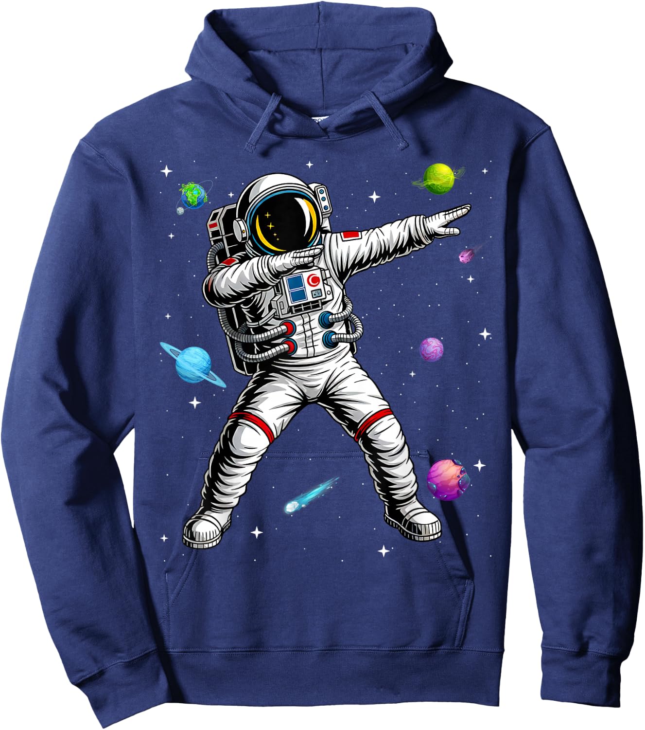 Astronaut Dabbing Planets Science Space Hoodie - Hoodie | Navy