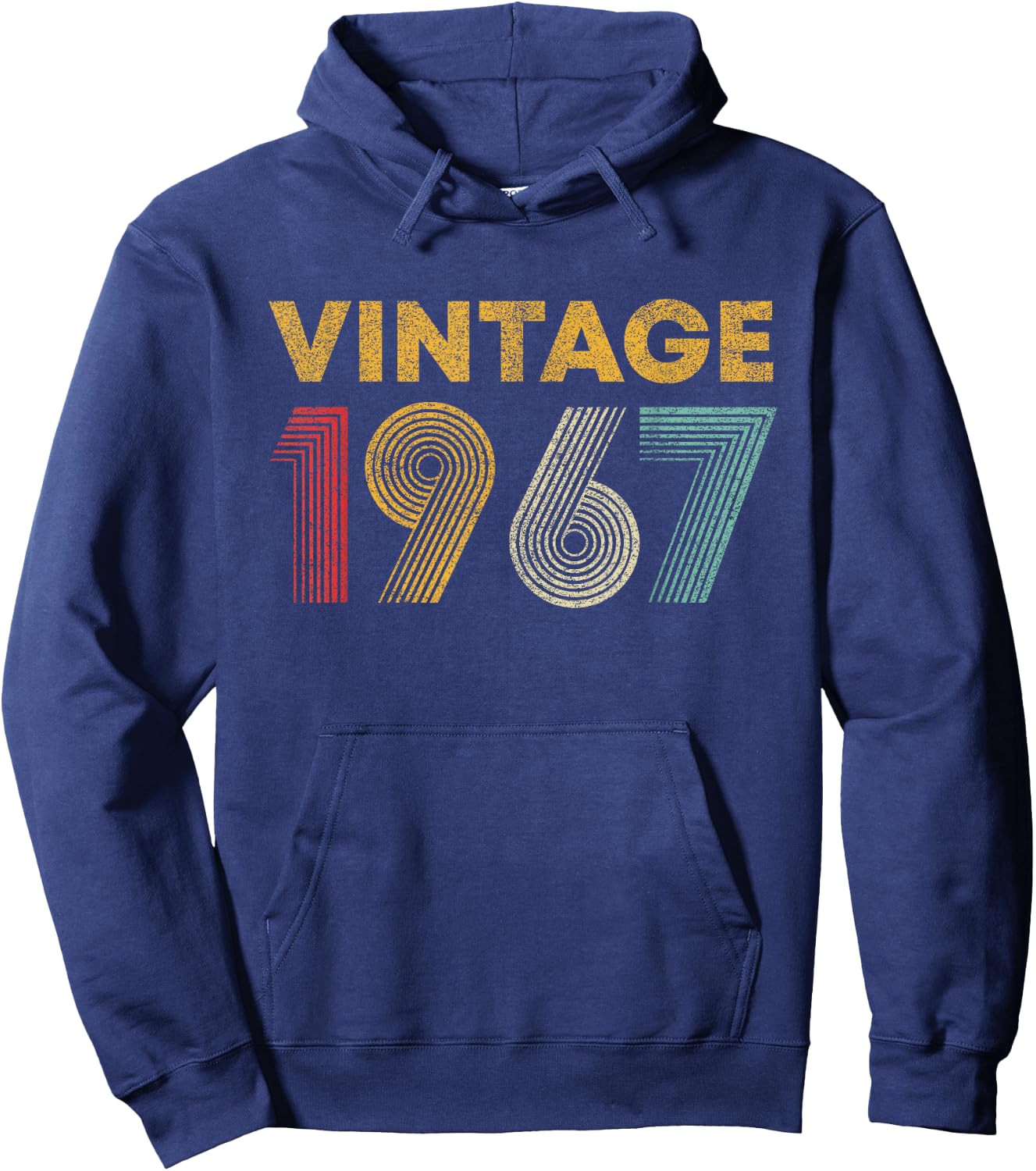Vintage 1967 58th Birthday Gift Men Women 58 Years Old Hoodie - Hoodie | Navy