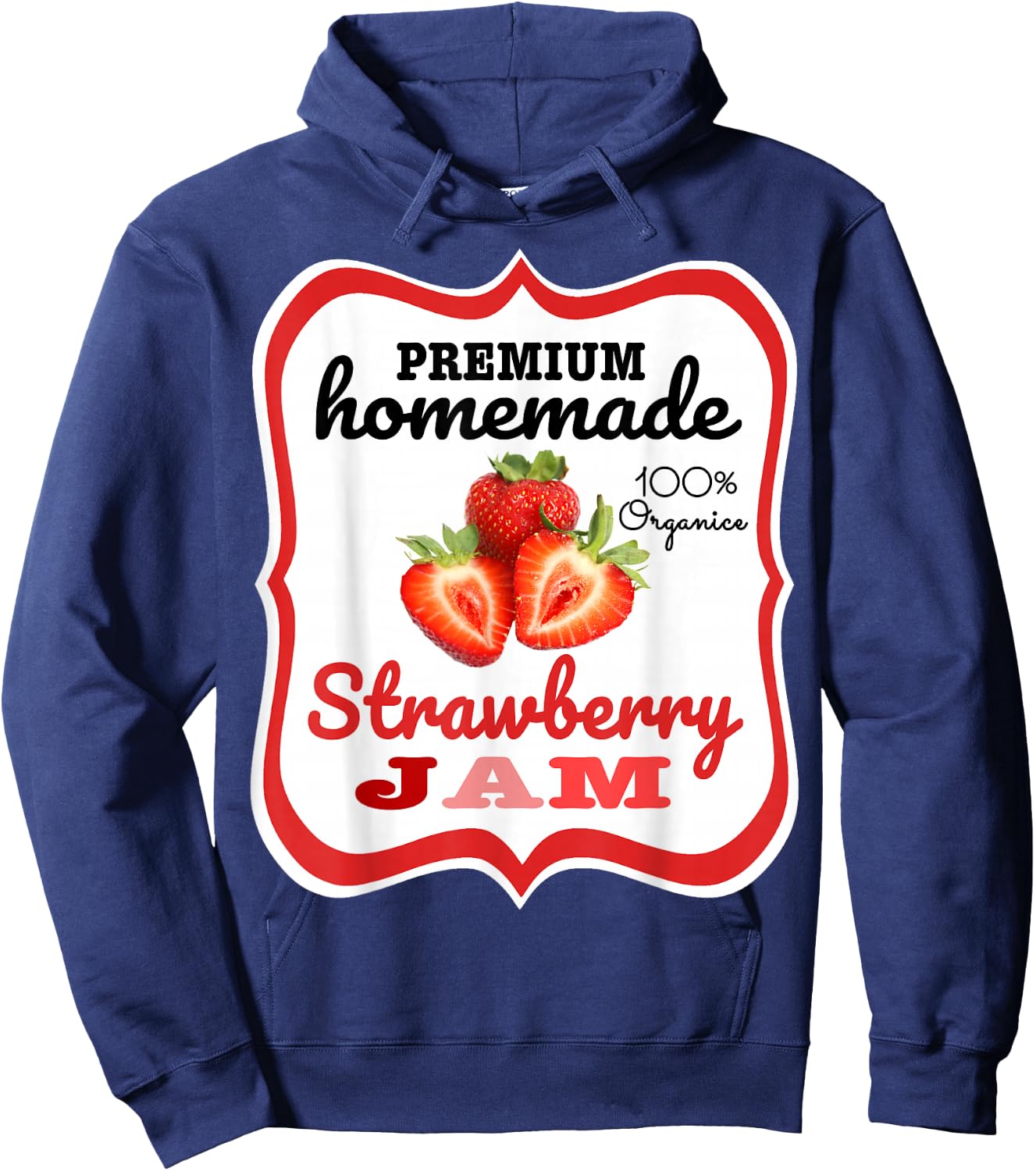 Cute Homemade Strawberry Jam Easy Lazy Halloween Costume Hoodie - Hoodie | Navy