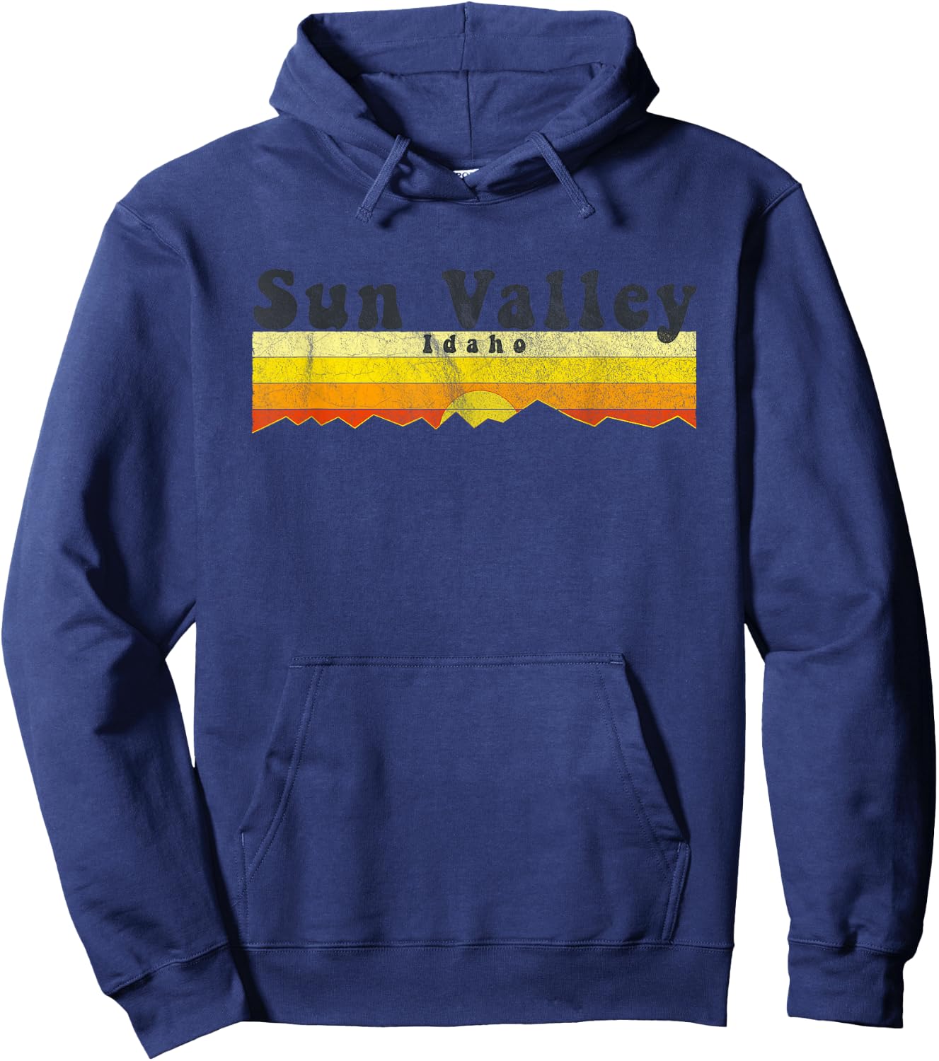 Retro Vintage Sun Valley, Idaho Hoodie - Hoodie | Navy