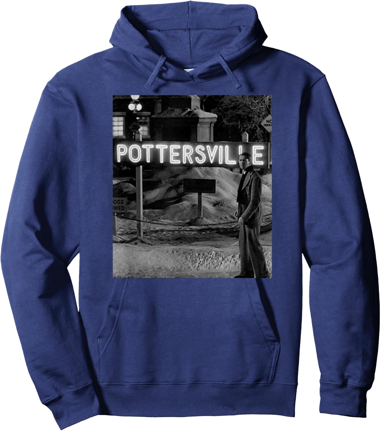 Pottersville Vintage Christmas Classic It's a Wonderful Life Hoodie - Hoodie | Navy
