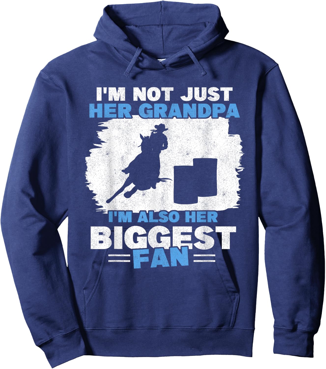 Barrel Racer Fan Grandpa Grandfather Horse Barrel Racing Hoodie - Hoodie | Navy