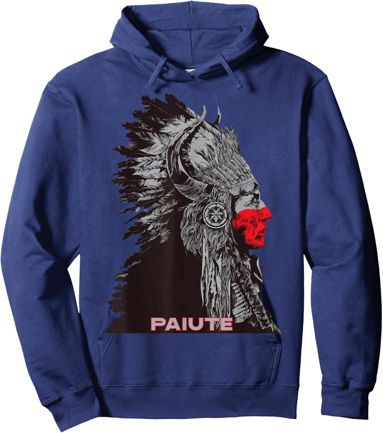Paiute American Indian Proud Chief Vintage Respect Hoodie - Hoodie | Navy