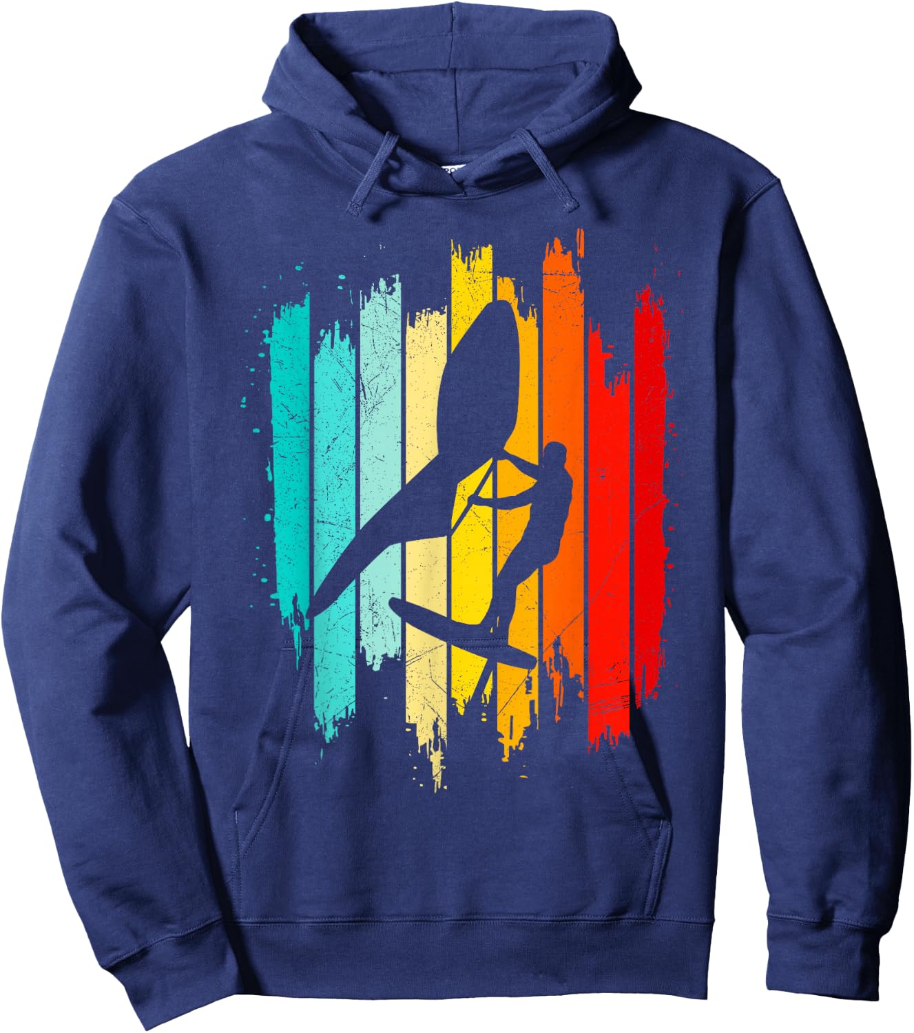 Wing Foil Wingfoil Wingsurf Retro Wing Foiler Hoodie - Hoodie | Navy