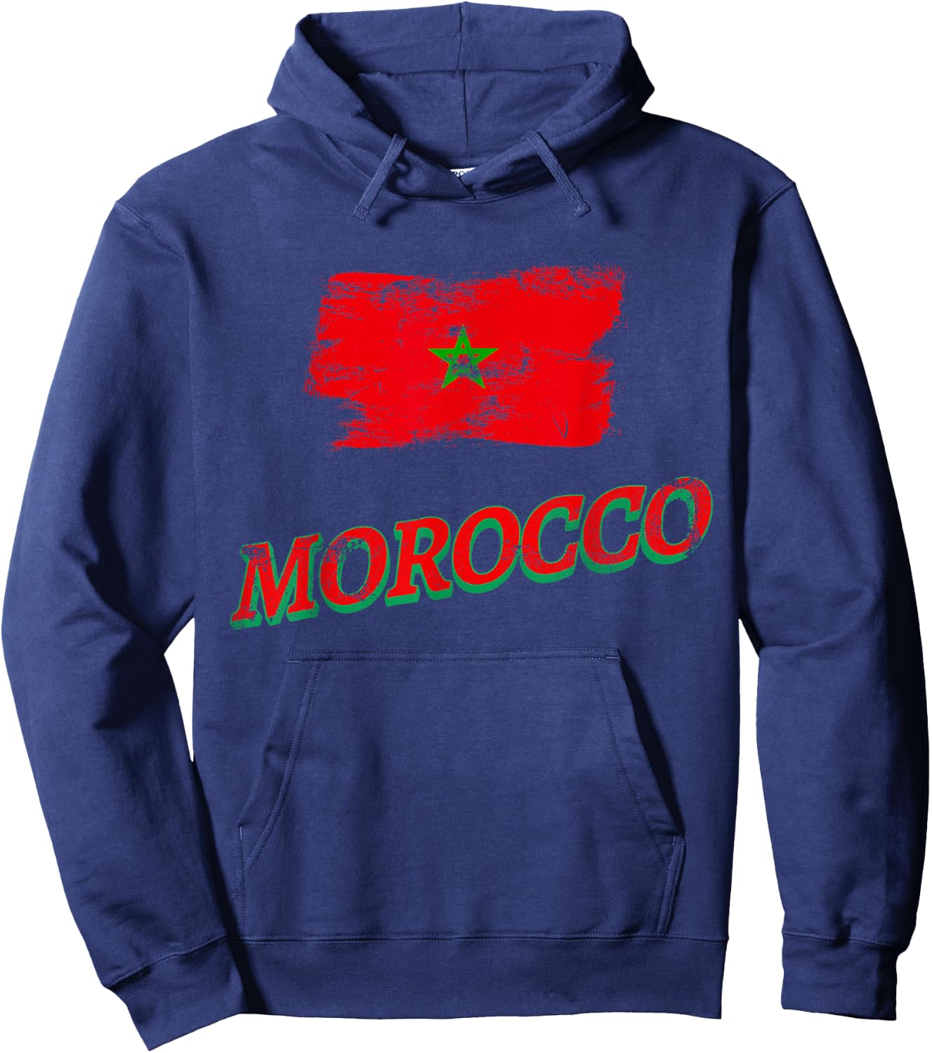 Vintage Morocco Flag Moroccan 2026 Pride Lovers Hoodie - Hoodie | Navy