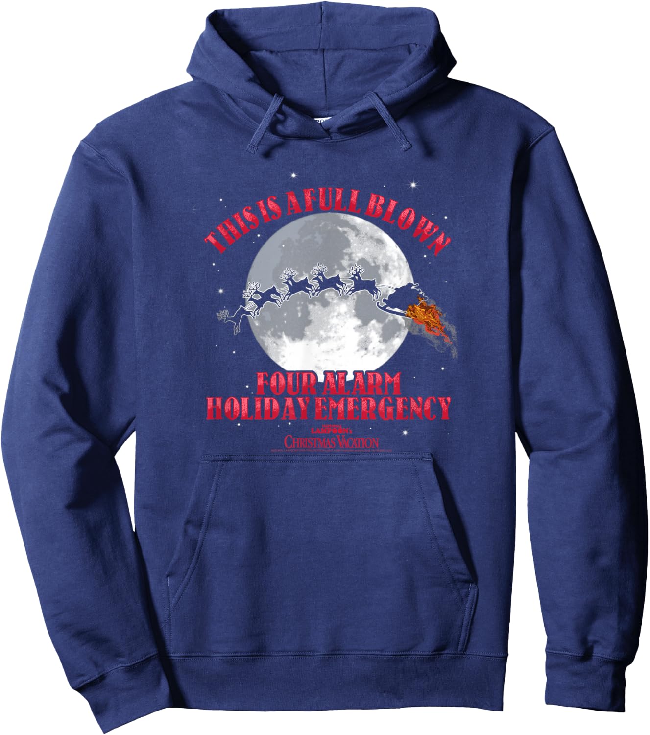 National Lampoon's Christmas Vacation 4 Alarm Santa Slay Hoodie - Hoodie | Navy