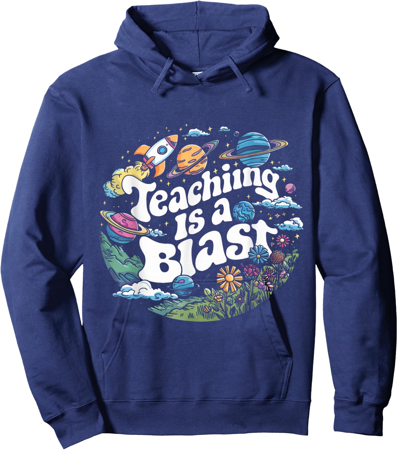Space Astronaut Teacher Teaching Back To School Men Women Hoodie - Hoodie | Navy