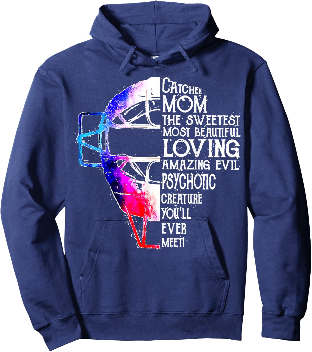 Softball Catcher-Mom The Sweetest Mother's Day Costume Hoodie - Hoodie | Navy
