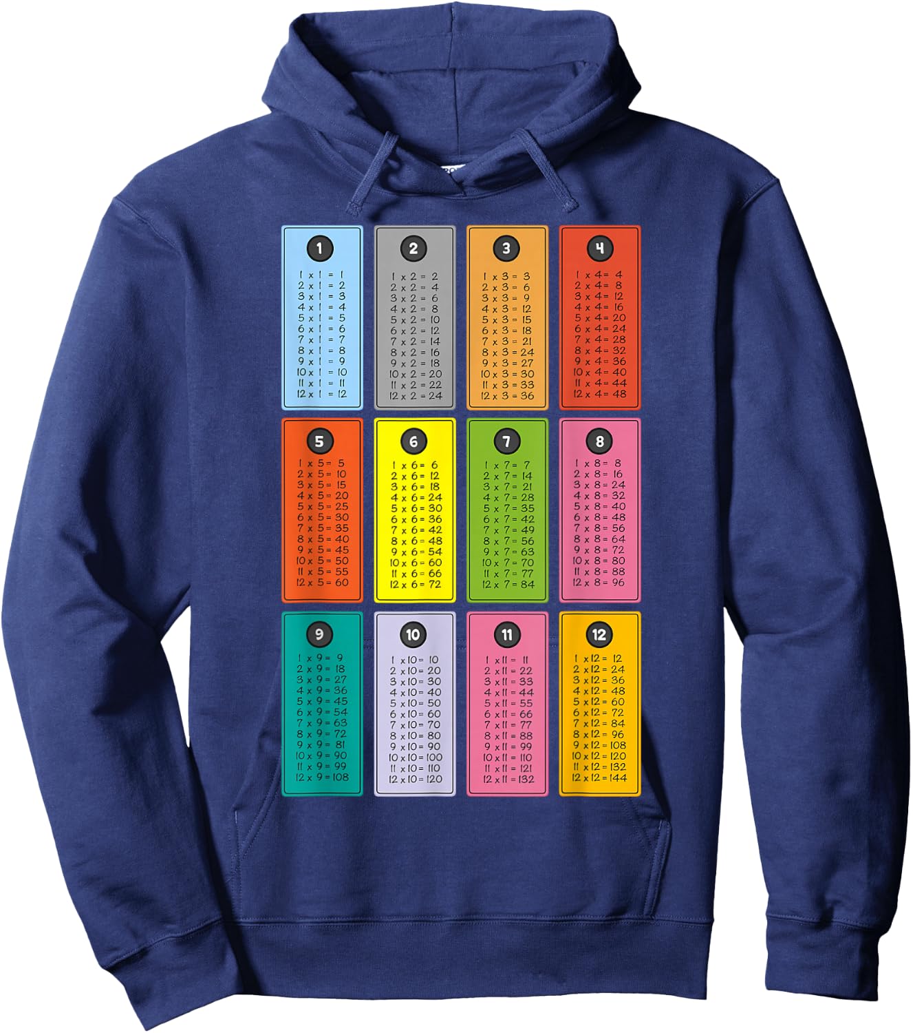 Math Multiplication Tables Learning for Kids Hoodie - Hoodie | Navy
