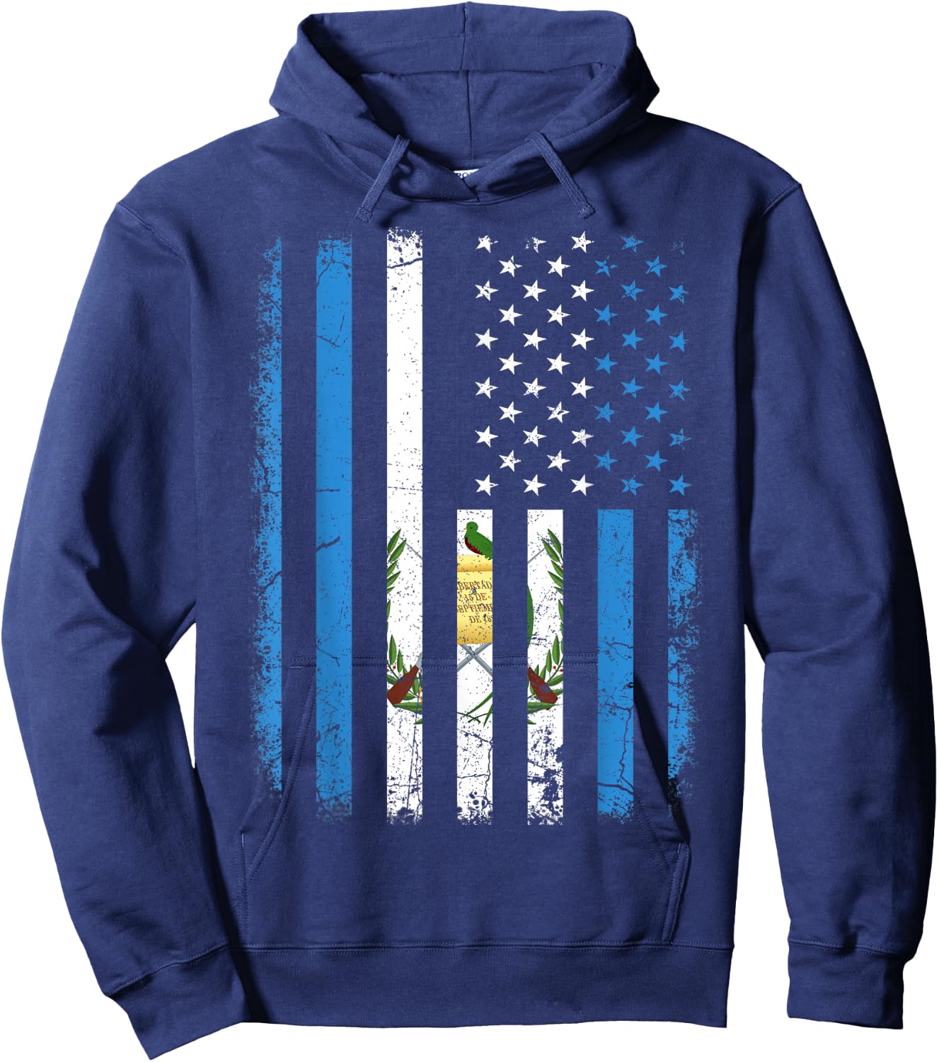 Guatemalan American Flag Guatemalan Roots Guatemala America Hoodie - Hoodie | Navy