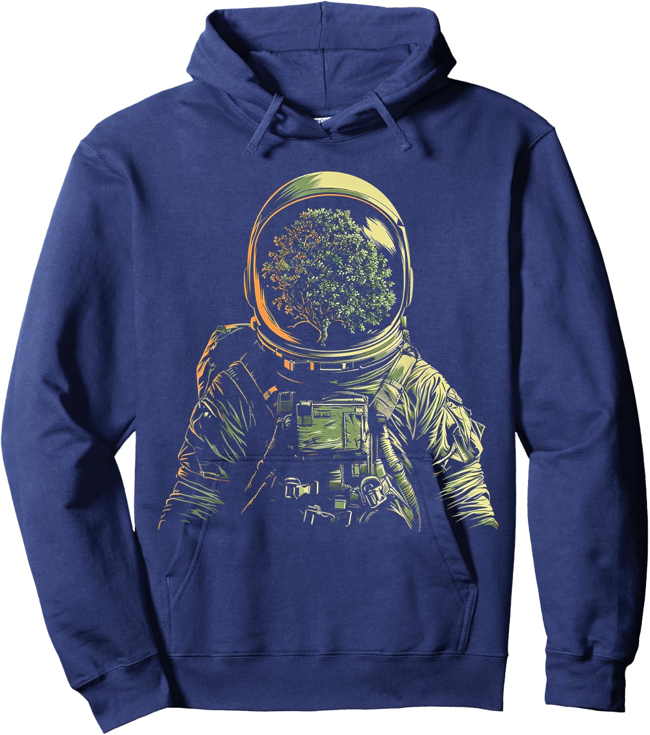 Astronaut Tree Art Space Nature Astronaut Hoodie - Hoodie | Navy