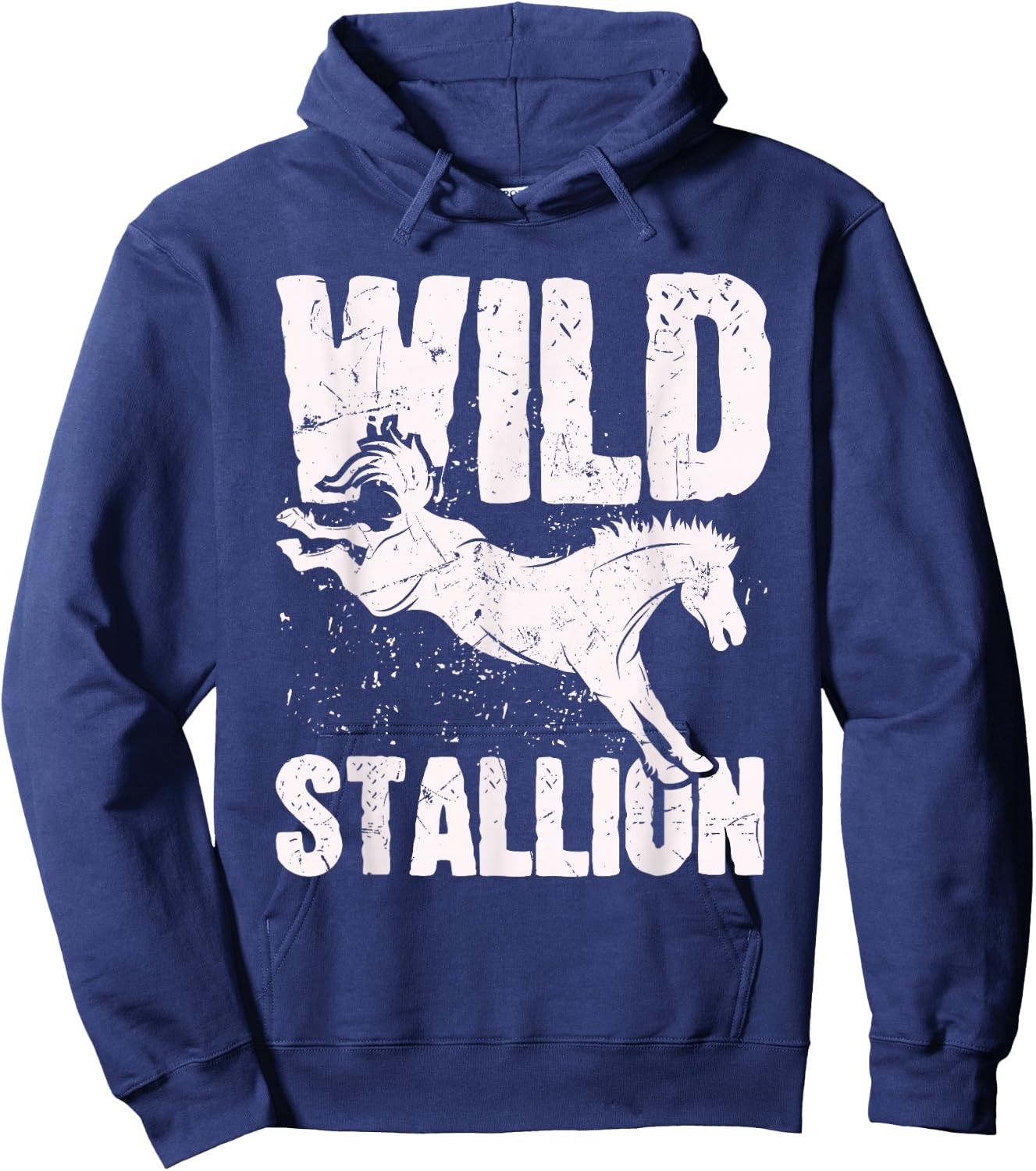 Cool Wild Stallion Rider Riding Horse Lover Horse Owners Hoodie - Hoodie | Navy