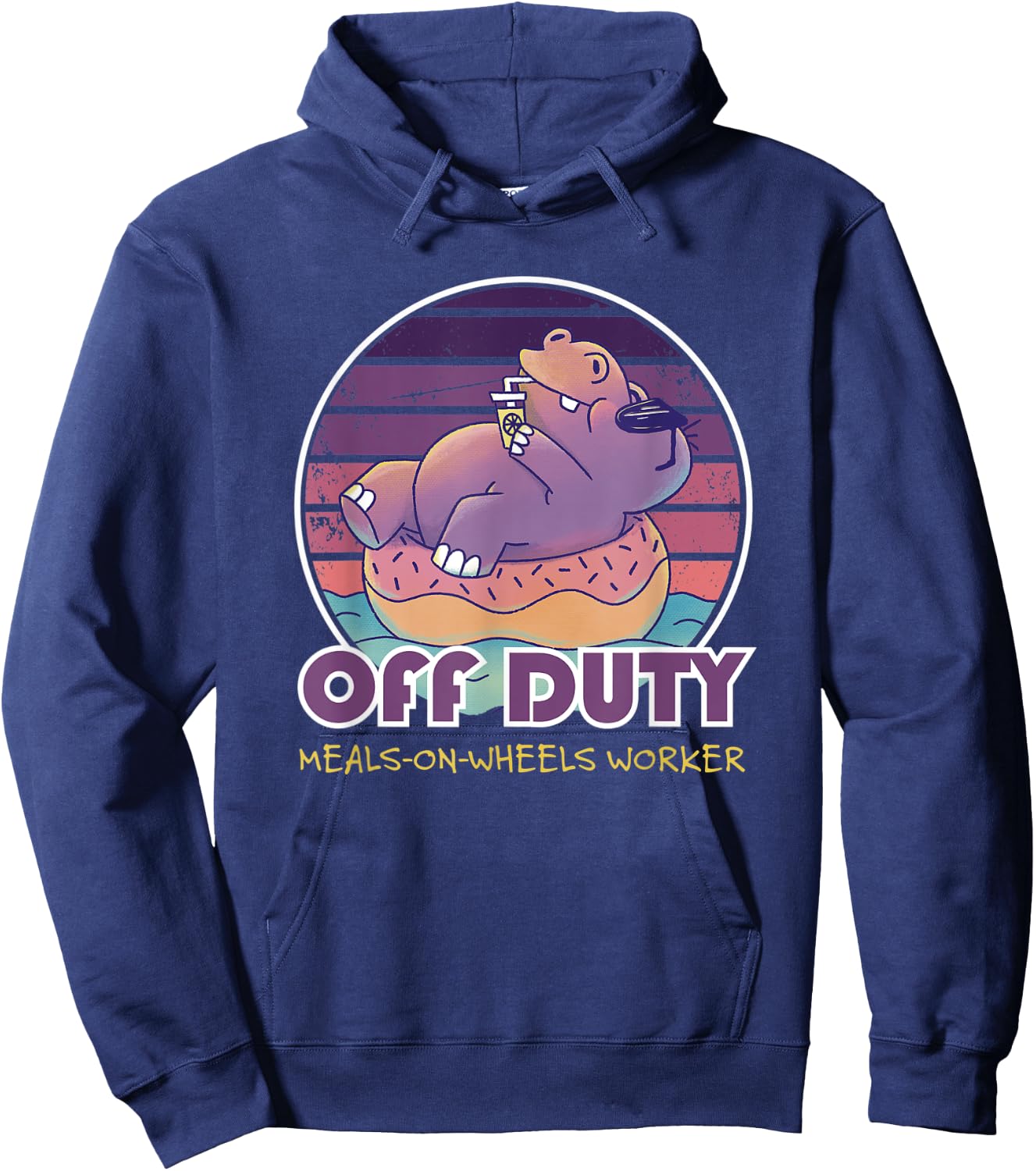 Off Duty Meals-On-Wheels Worker Job Coworker Hoodie - Hoodie | Navy