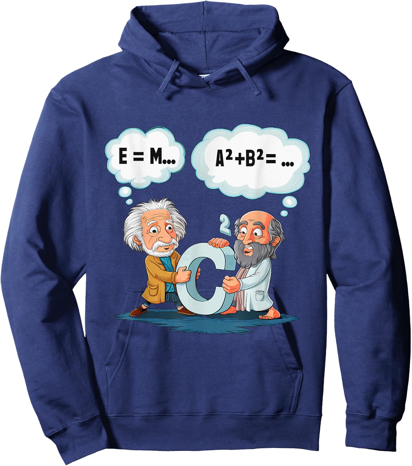 Funny Math E = MC² a² + b² = c² Groovy Science Hoodie - Hoodie | Navy