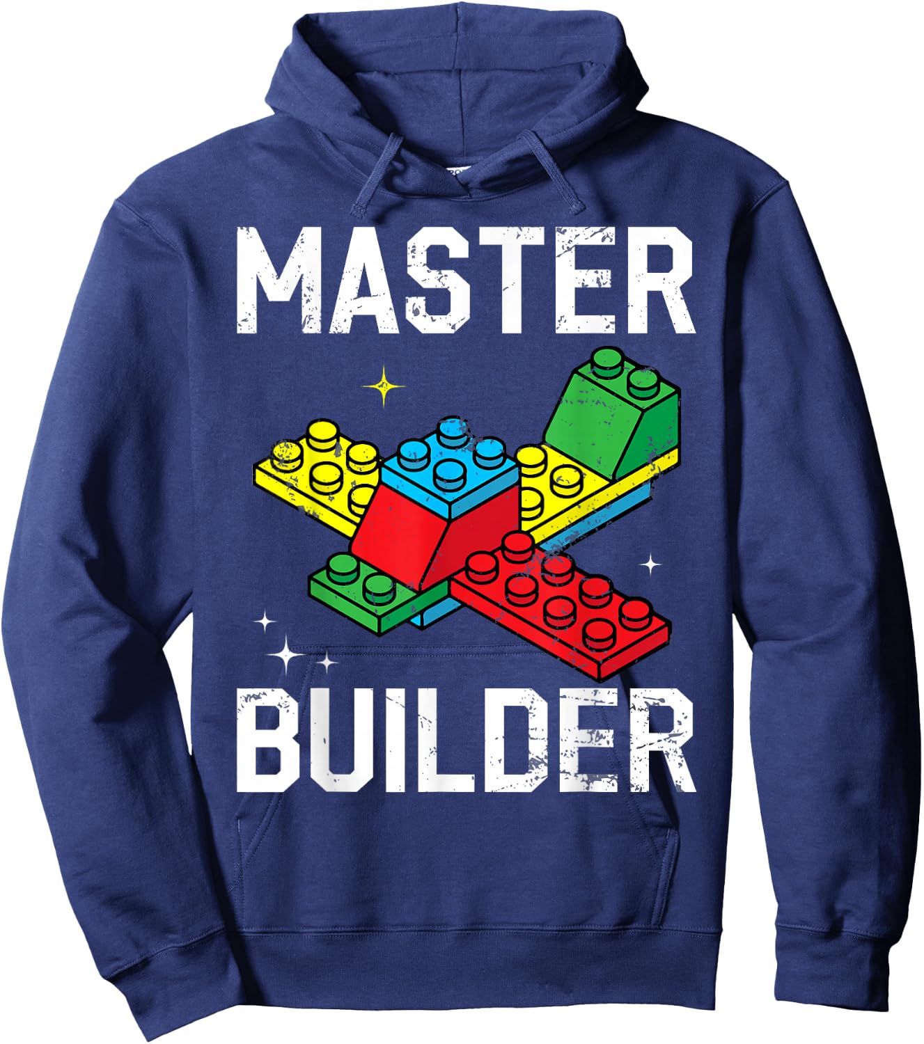 Master Builder Kids Building Blocks Brick Toy for Boys & Men Hoodie - Hoodie | Navy