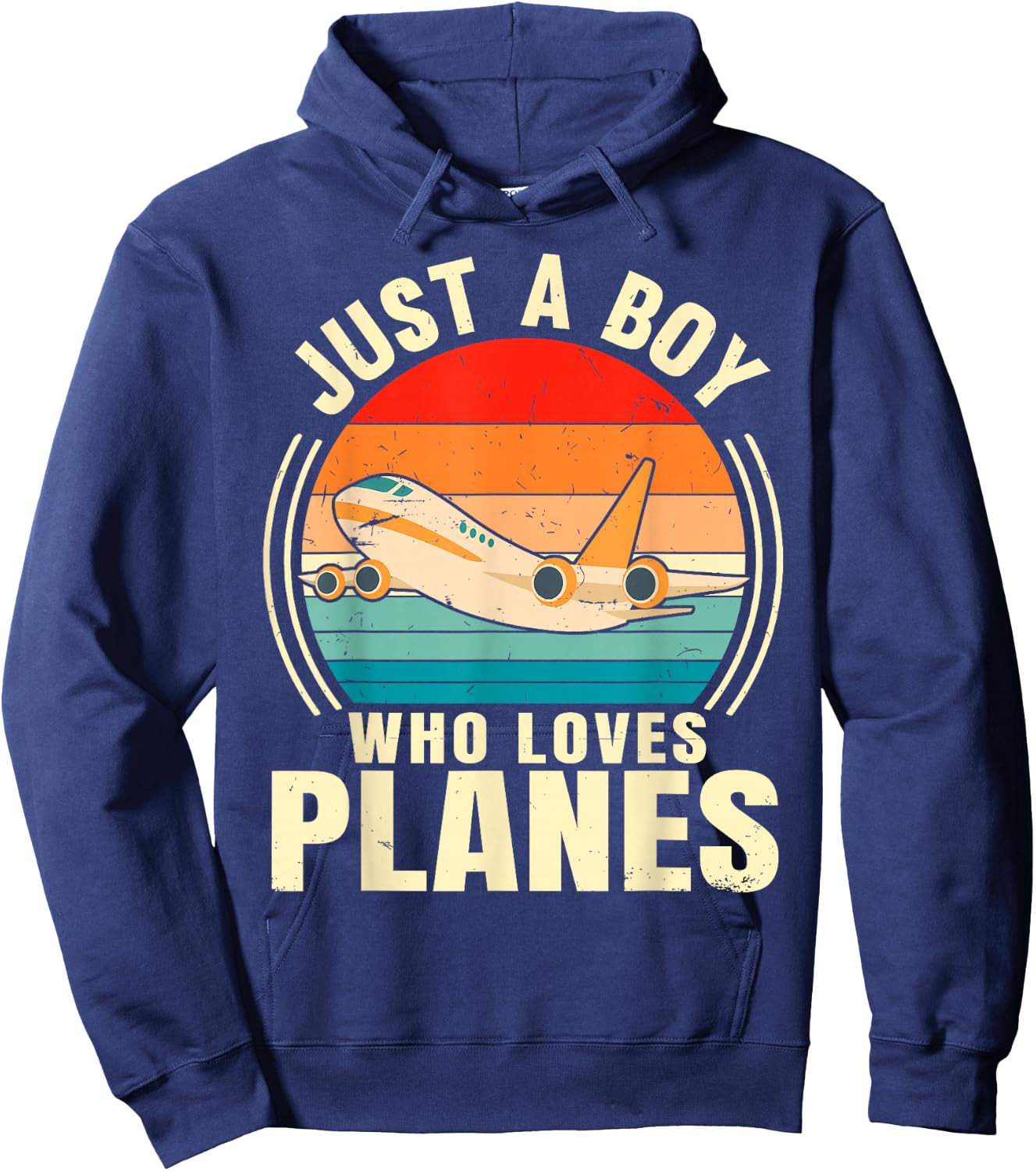 Just A Boy Who Loves Planes Airplane Aircraft Lovers Hoodie - Hoodie | Navy