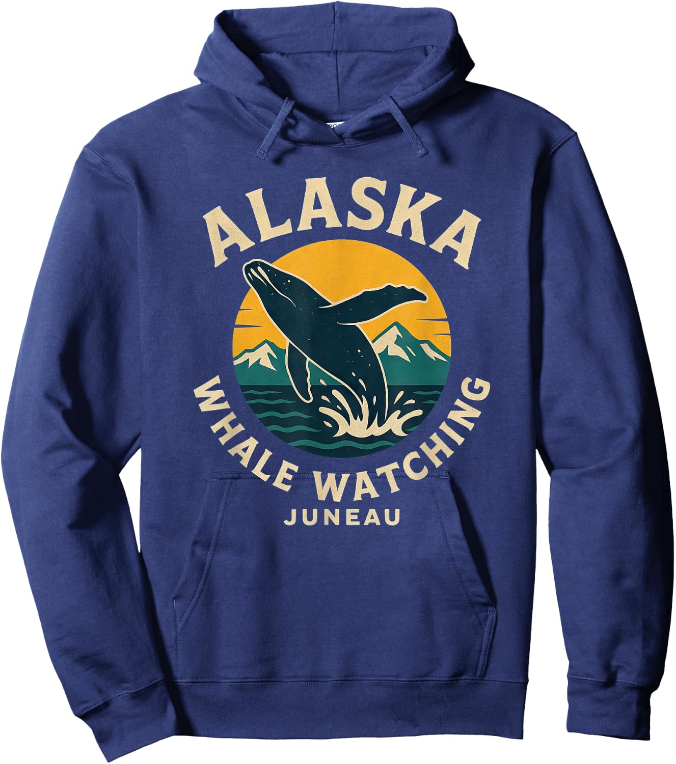 Alaska Whale Watching Juneau Hoodie - Hoodie | Navy