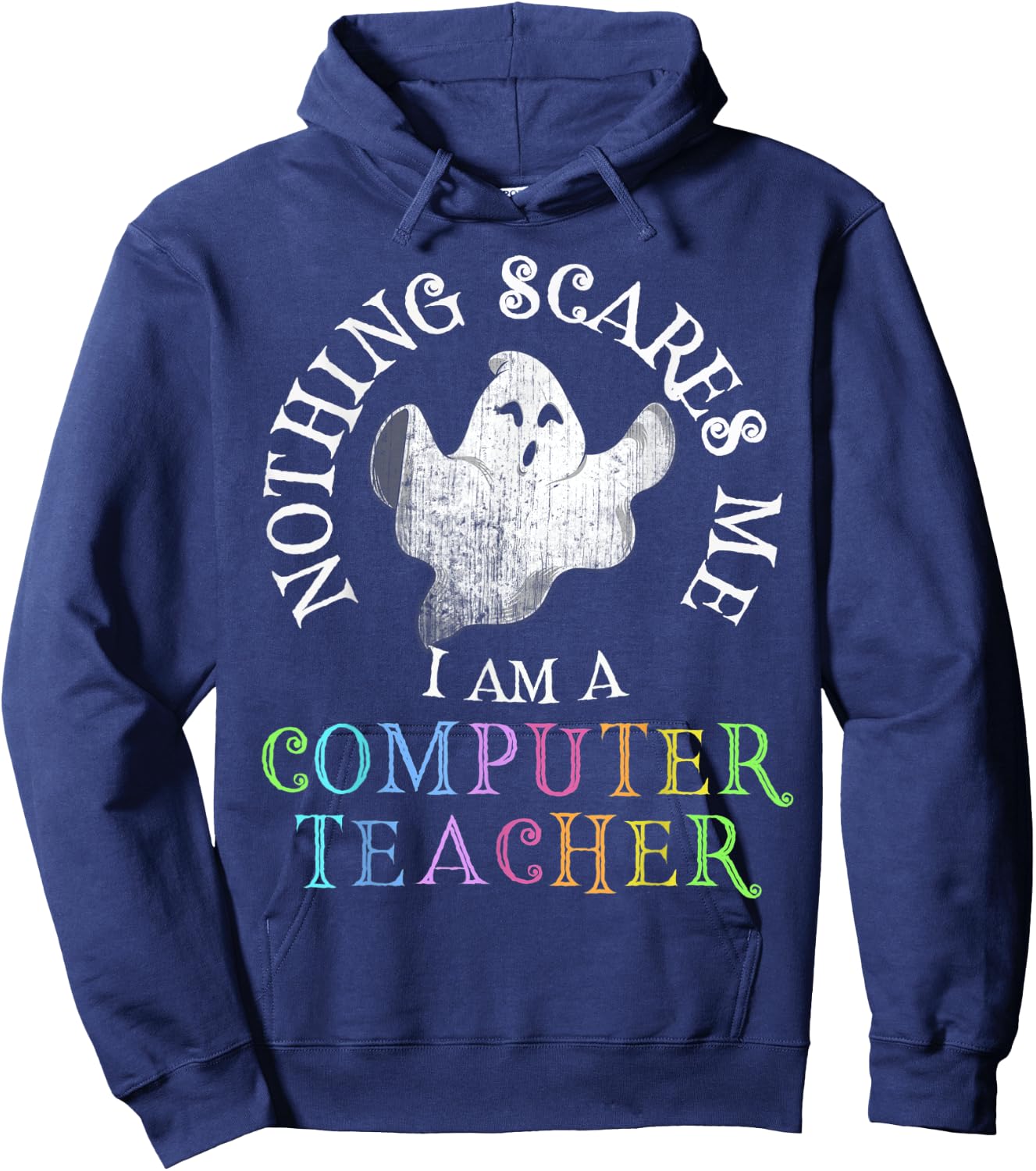 This Is My Spooky COMPUTER TEACHER Costume Don't Scare Me Hoodie - Hoodie | Navy