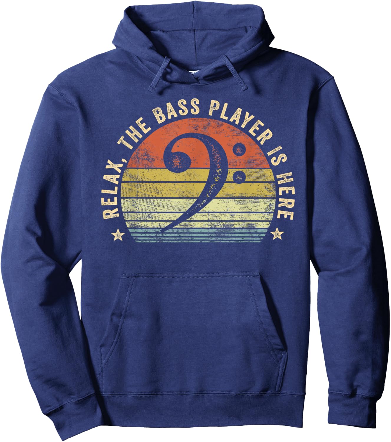 Relax The Bass Player is Here Bassist Gifts Music Guitar Small Hoodie - Hoodie | Navy