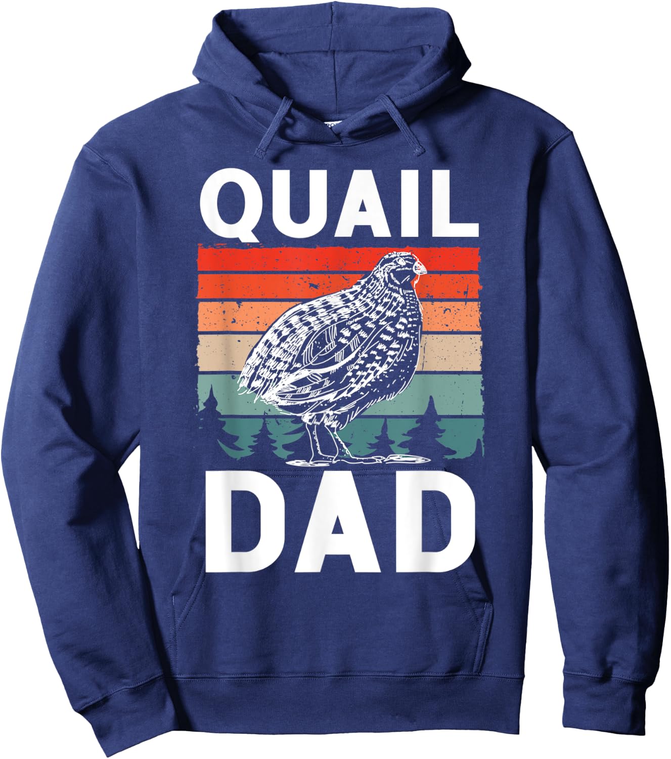 Quail Dad - Quail Bird Lover Quail Daddy Ornithologist Hoodie - Hoodie | Navy