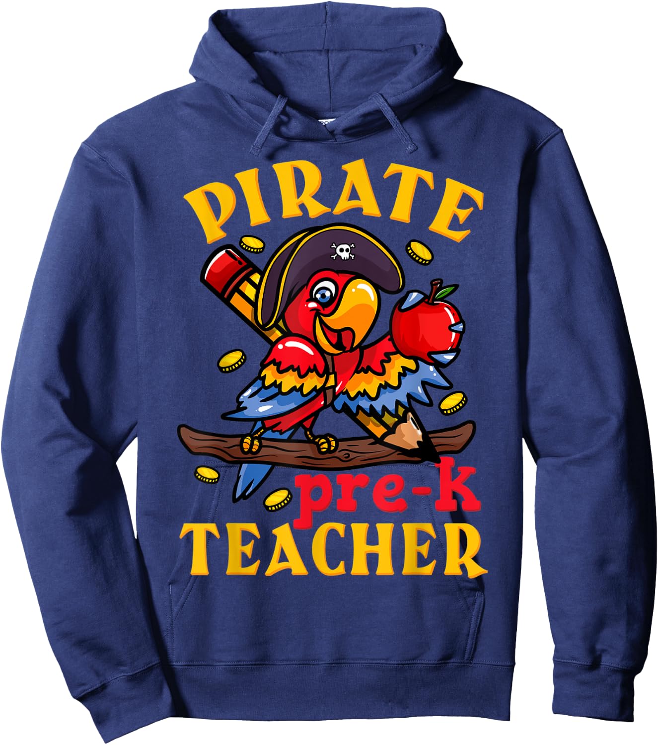 Pirate Pre-K Teacher Preschool Halloween Women Kids Hoodie - Hoodie | Navy