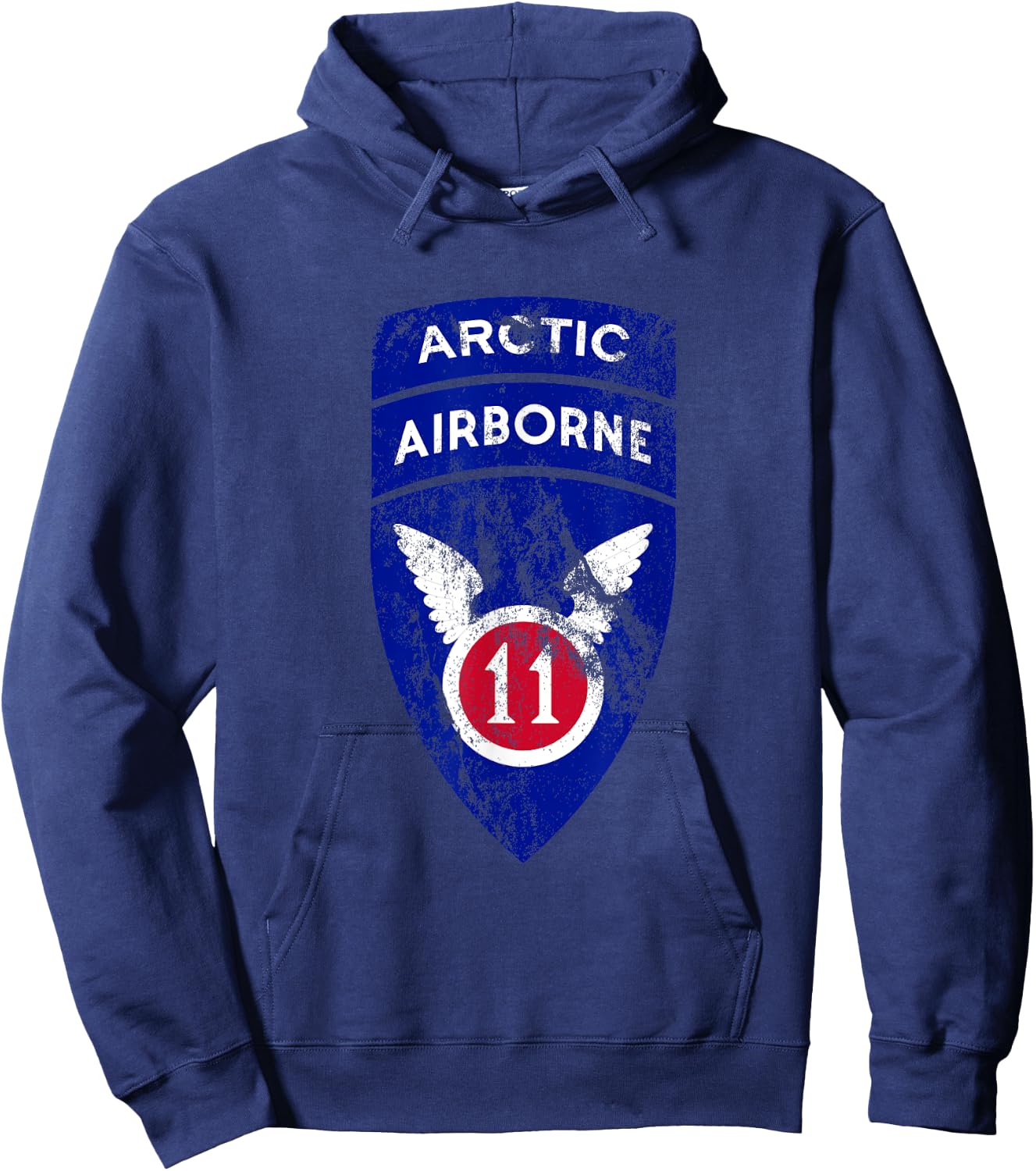 11th Airborne Division Patch - Arctic Angels - Vintage Hoodie - Hoodie | Navy