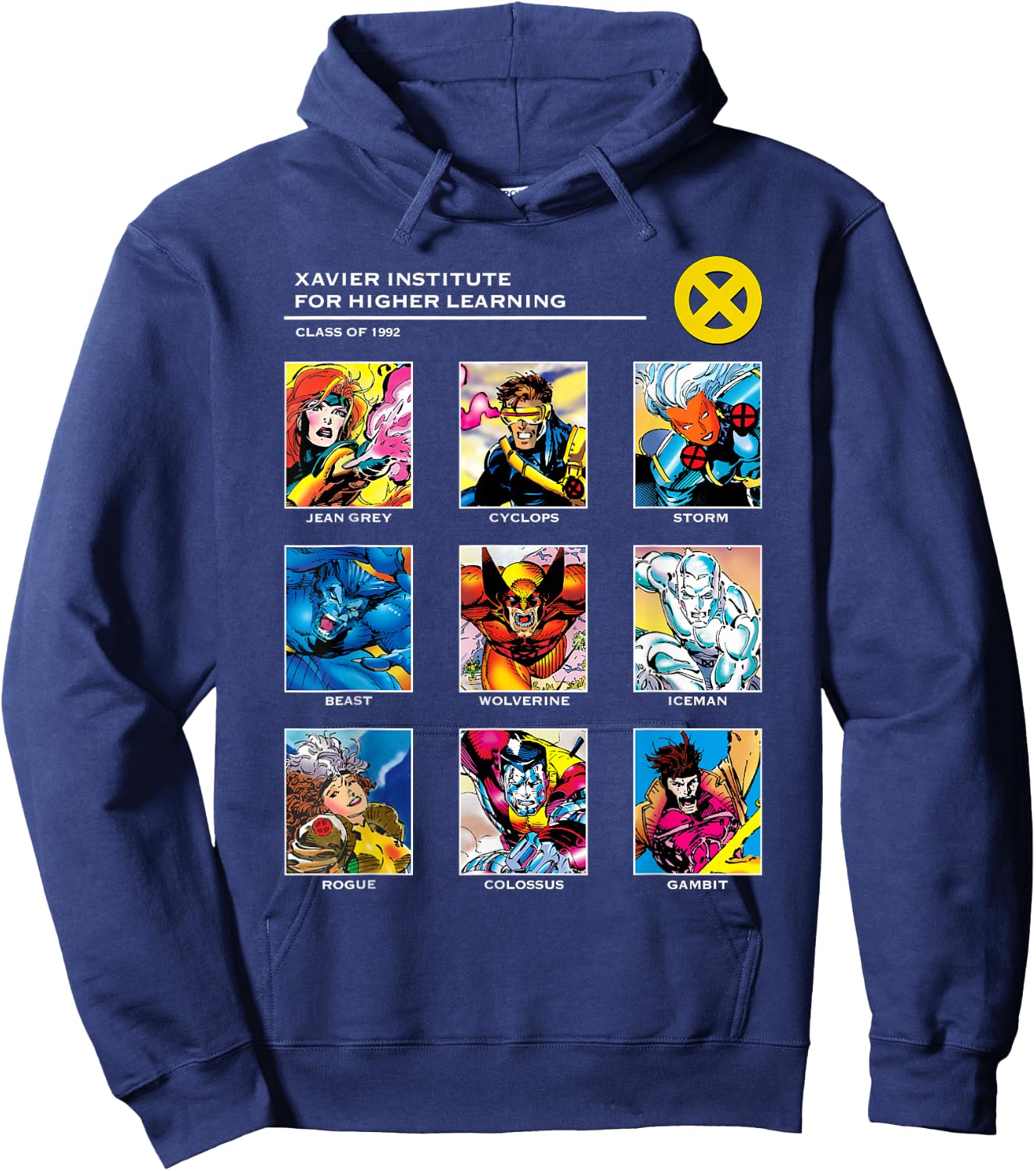 Marvel X-Men Xavier Institute 90s Hoodie - Hoodie | Navy