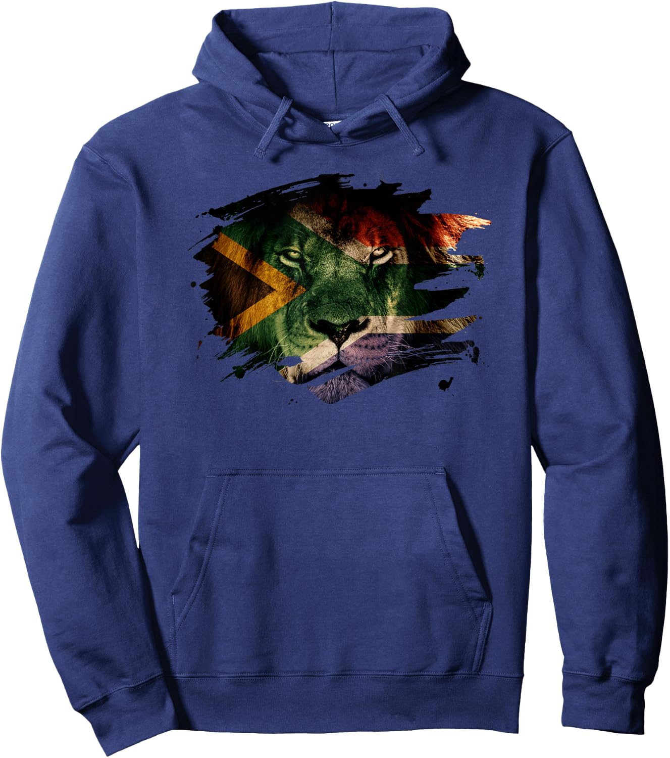 South Africa Flag and Lion - South African Pride Hoodie - Hoodie | Navy
