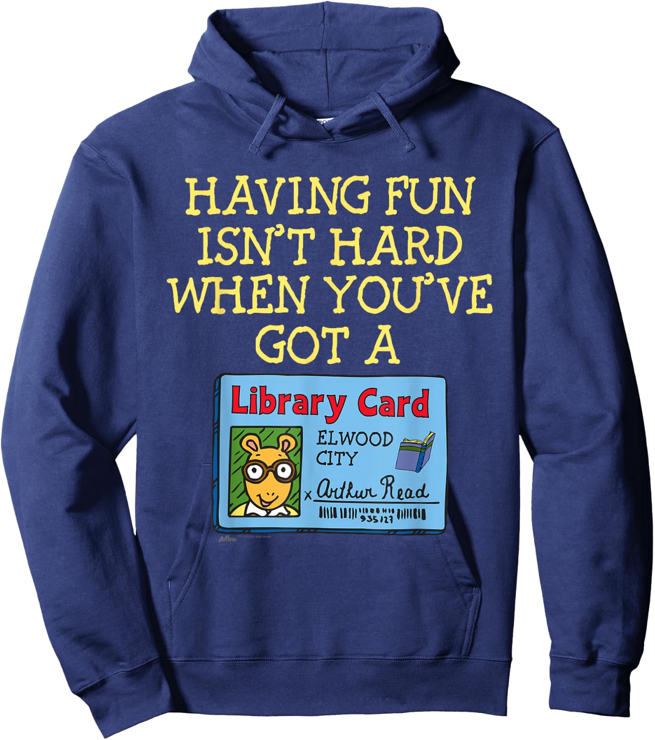 Arthur Having Fun Isnt Hard Small Hoodie - Hoodie | Navy