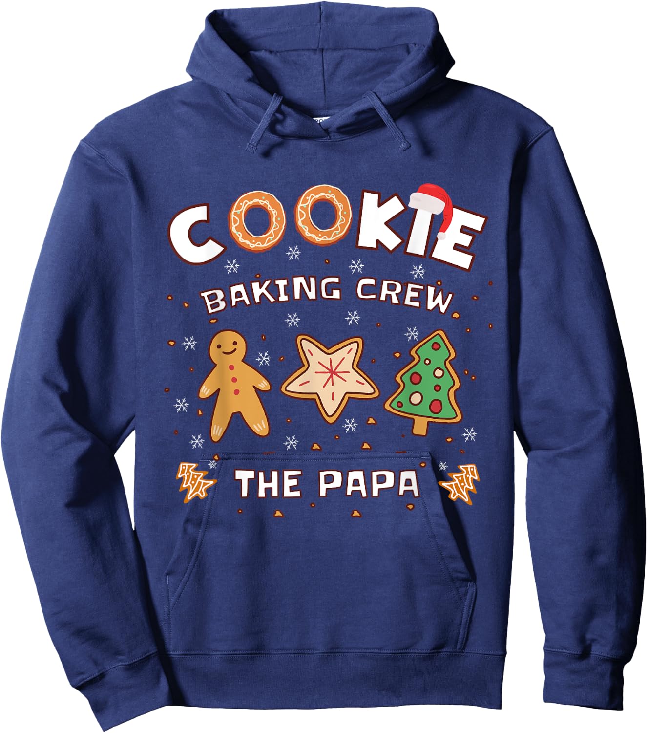 Family Christmas Cookie Baking Crew for the Papa Baker Hoodie - Hoodie | Navy