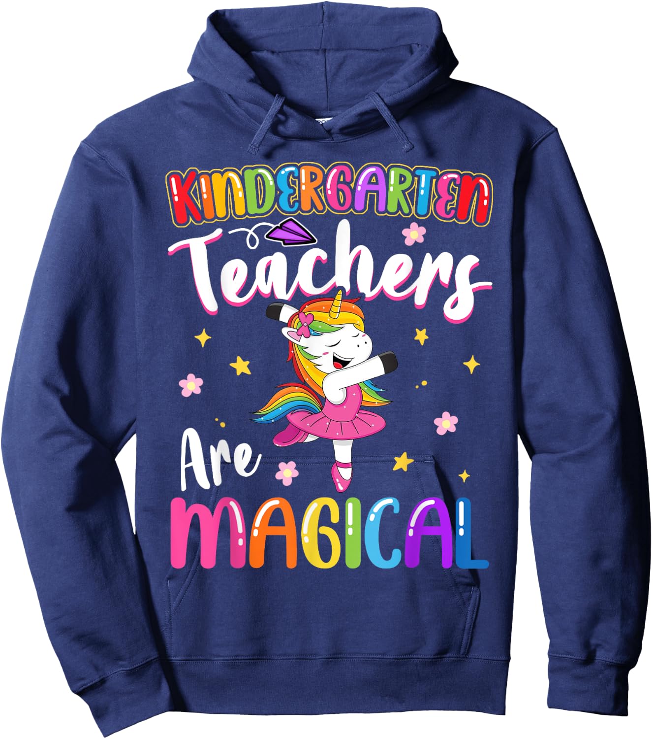 Kindergarten Teachers Are Magical | Unicorn Teacher Hoodie - Hoodie | Navy