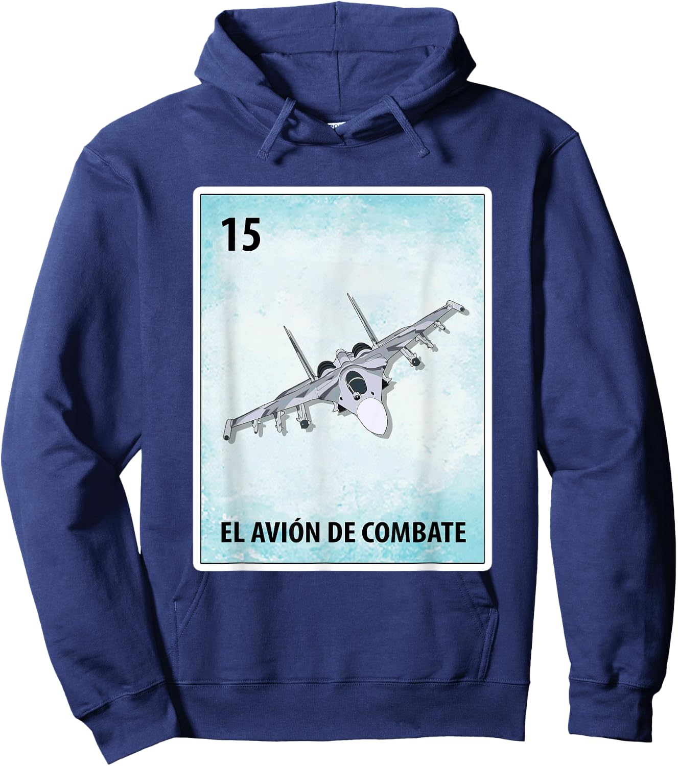 El Avion De Combate Mexican Cards Fighter Jet Hoodie - Hoodie | Navy