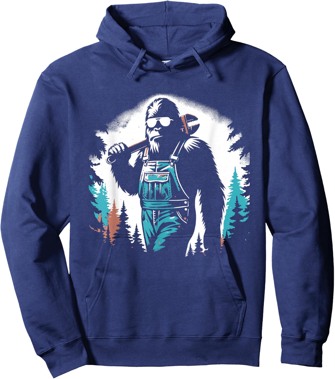 Bigfoot Plumber - Funny Plumber Bigfoot Sasquatch Lover Hoodie - Hoodie | Navy