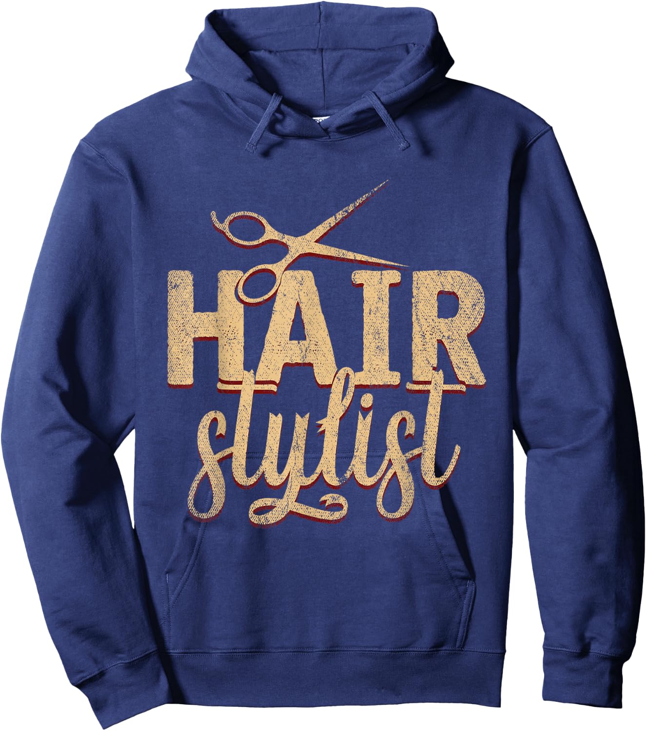 Hairdresser Salon Scissors Barber Gift Profession Hair Stylist Hoodie - Hoodie | Navy